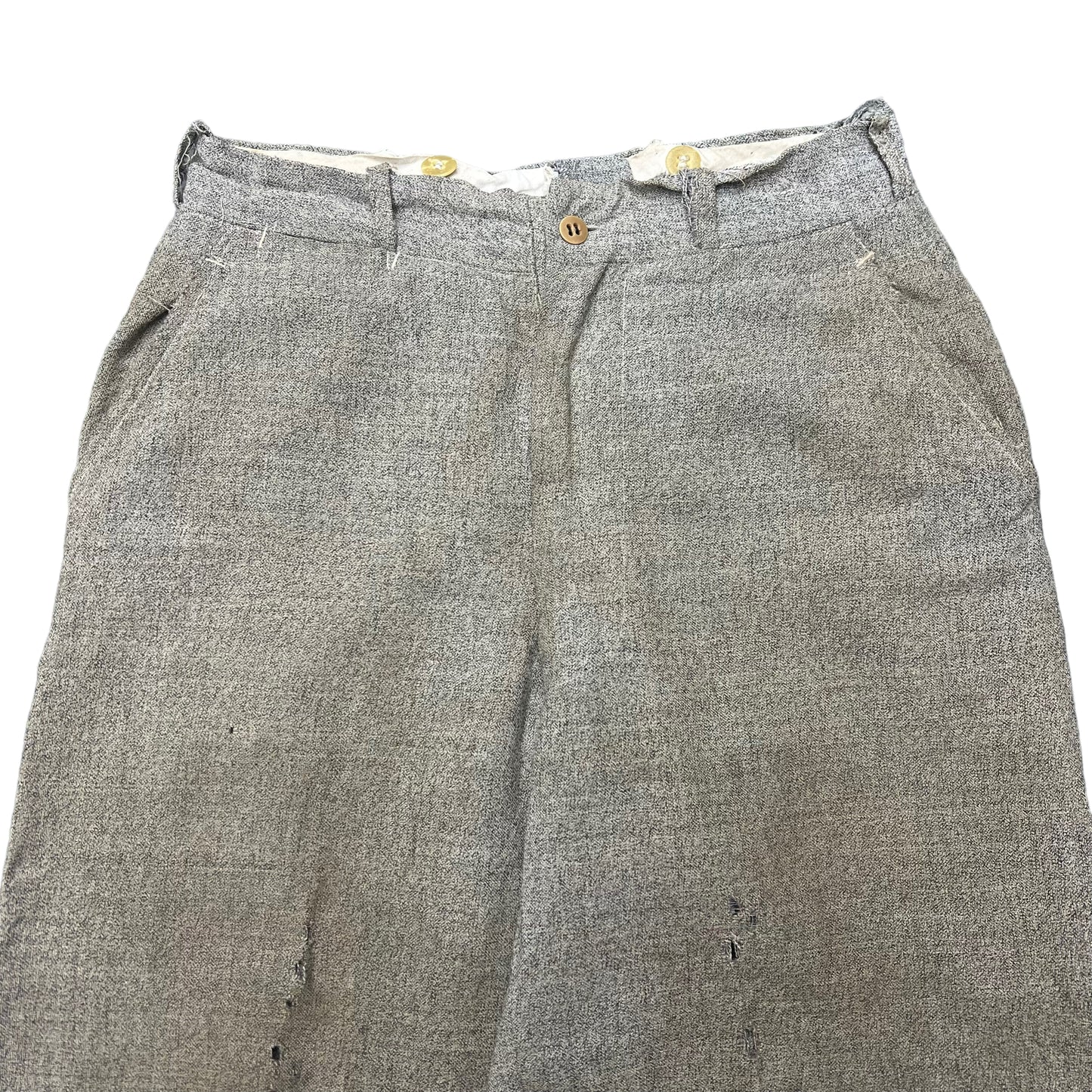 1930s Repaired wool fleck pants kover zipper (28w)