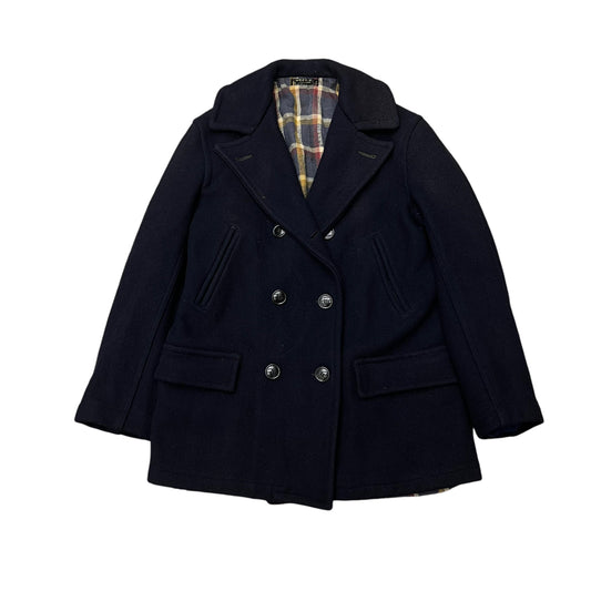 1930s Sweet Orr dark navy blue double breasted pea coat (M/L)