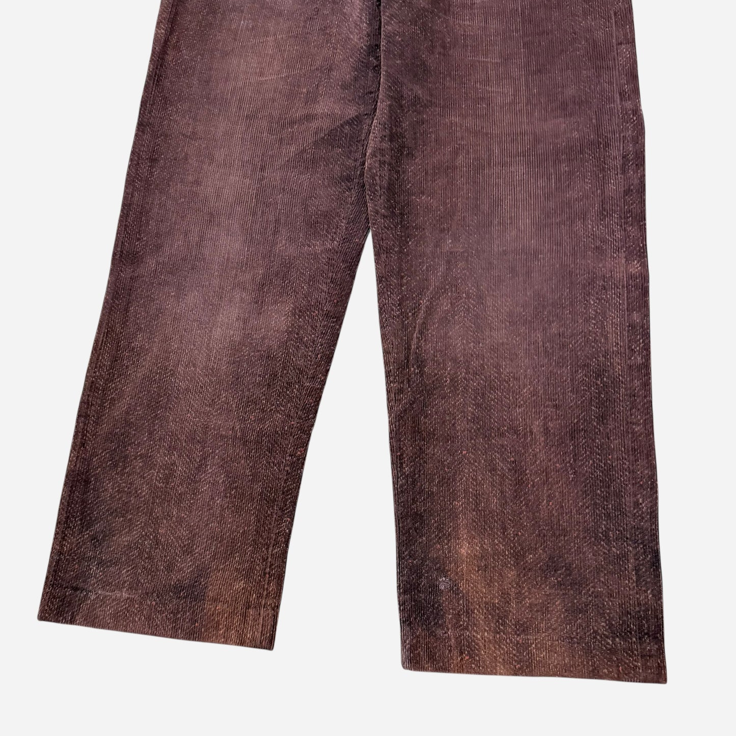 1940s Burgundy tweeduroy button fly pants (32w)