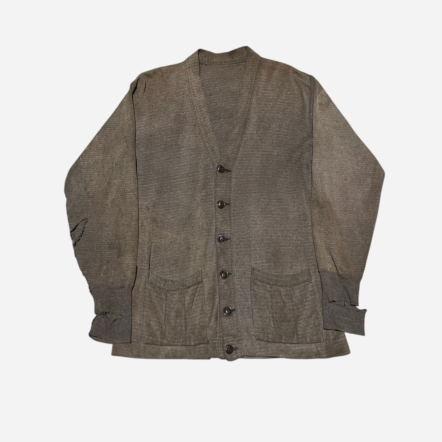 1940s Brown cotton cardigan (M/L)