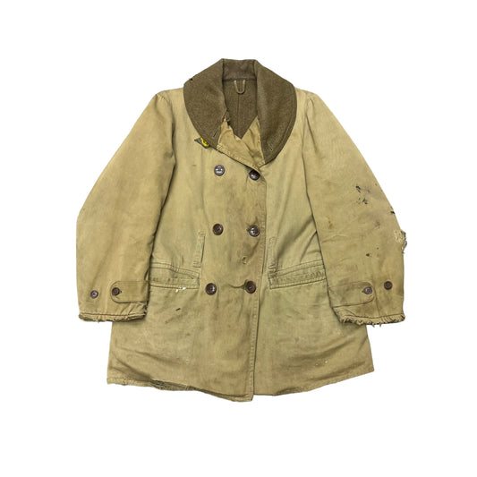 1940s Distressed WWII US Army mackinaw jeep jacket (L)