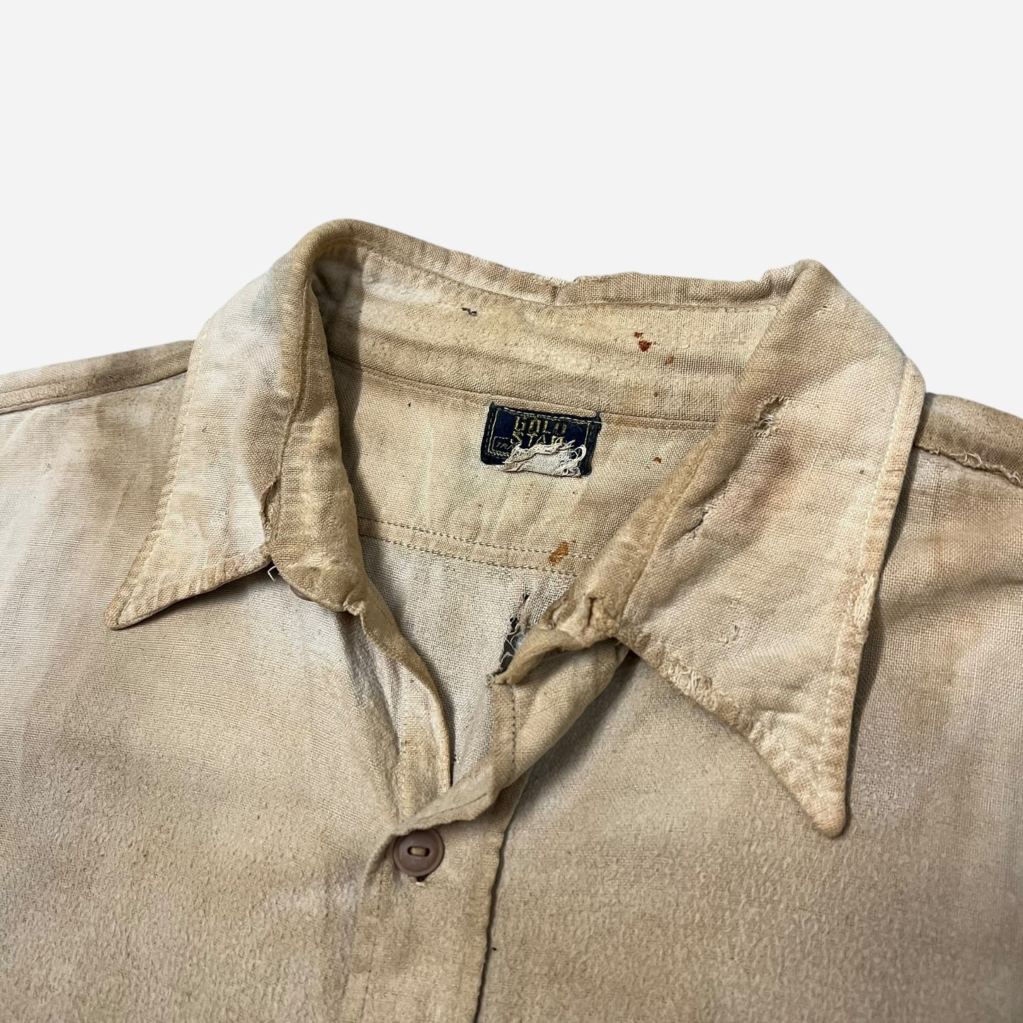 1930s Gold Star heavy cotton flannel work shirt (L)