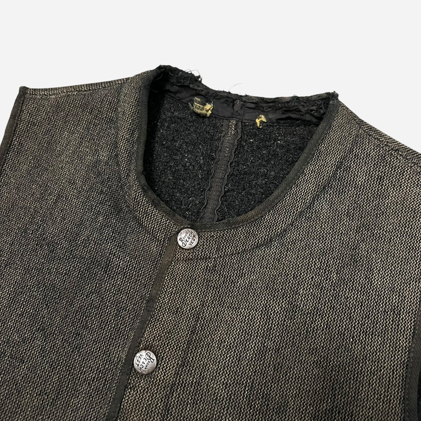 1930s Distressed Brown’s Beach vest (M/L)