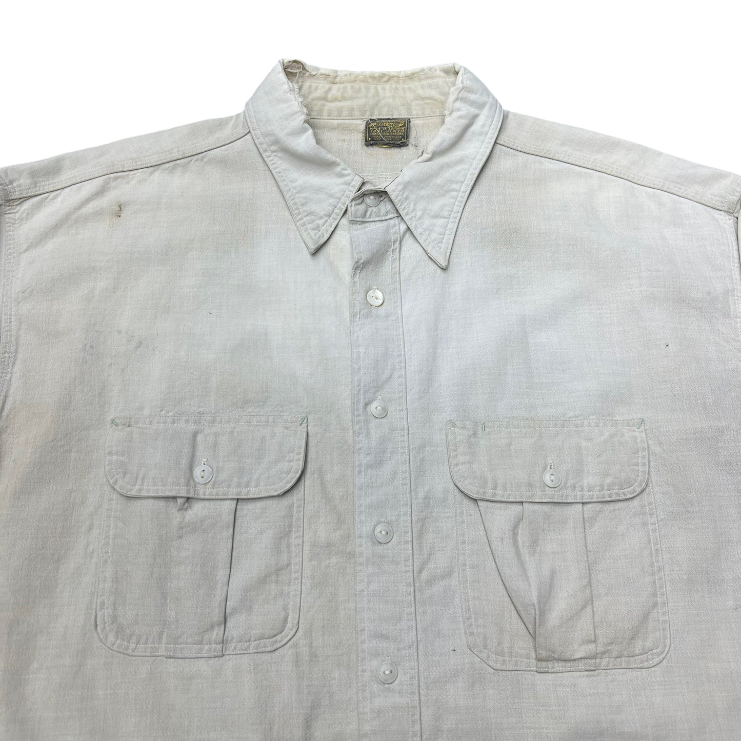 1930s Old Kentucky taxi cloth chambray work shirt (XL)