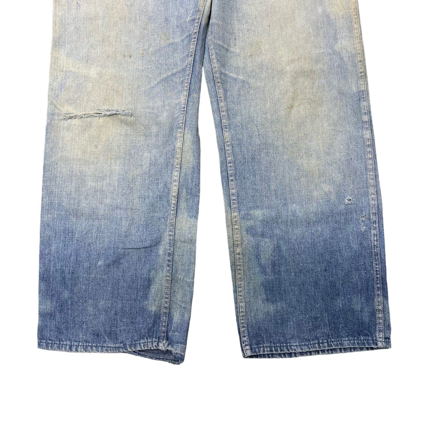 1940s Fatigue pocket donut button denim jeans (33w)