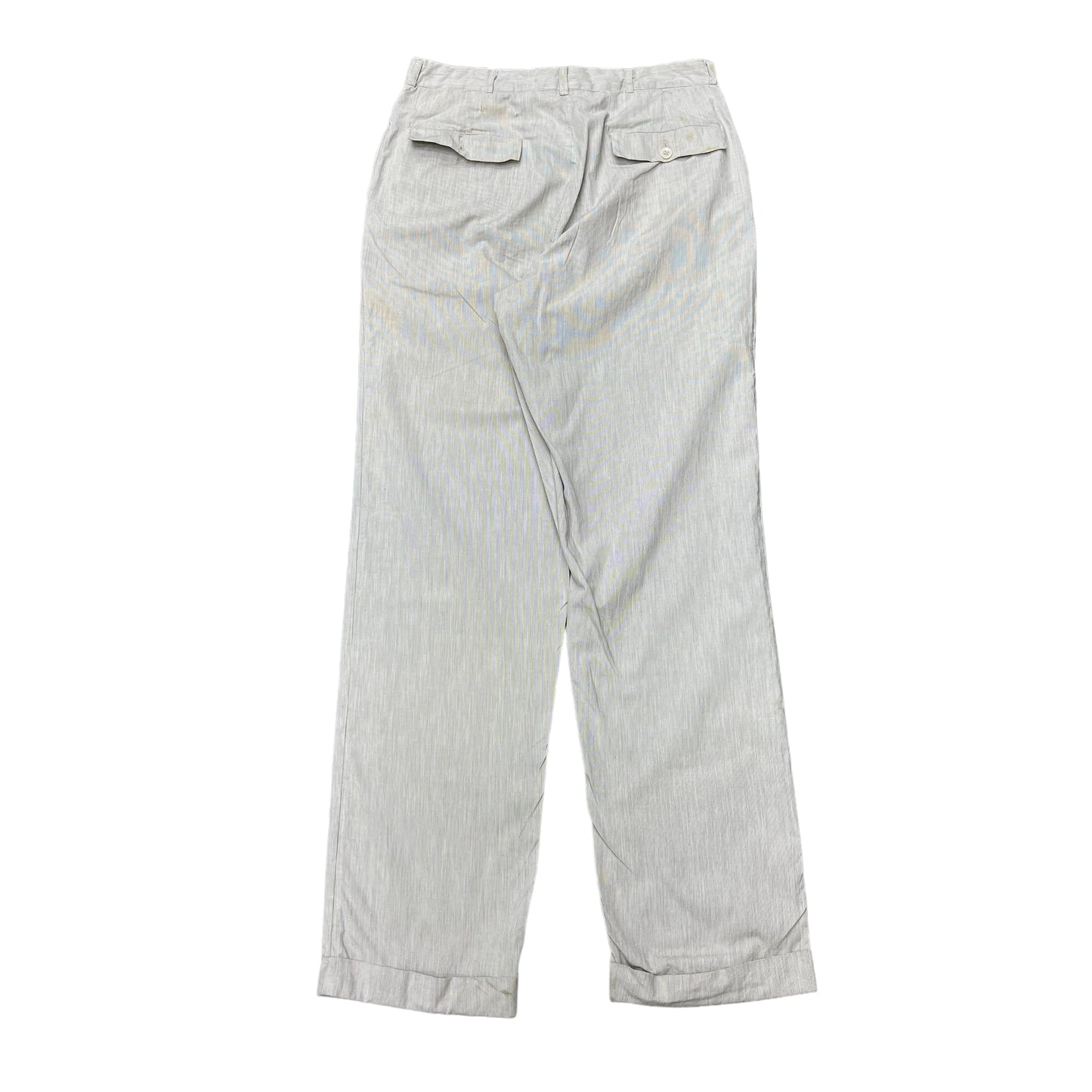 1950s Grey striped light cotton pants (30w)