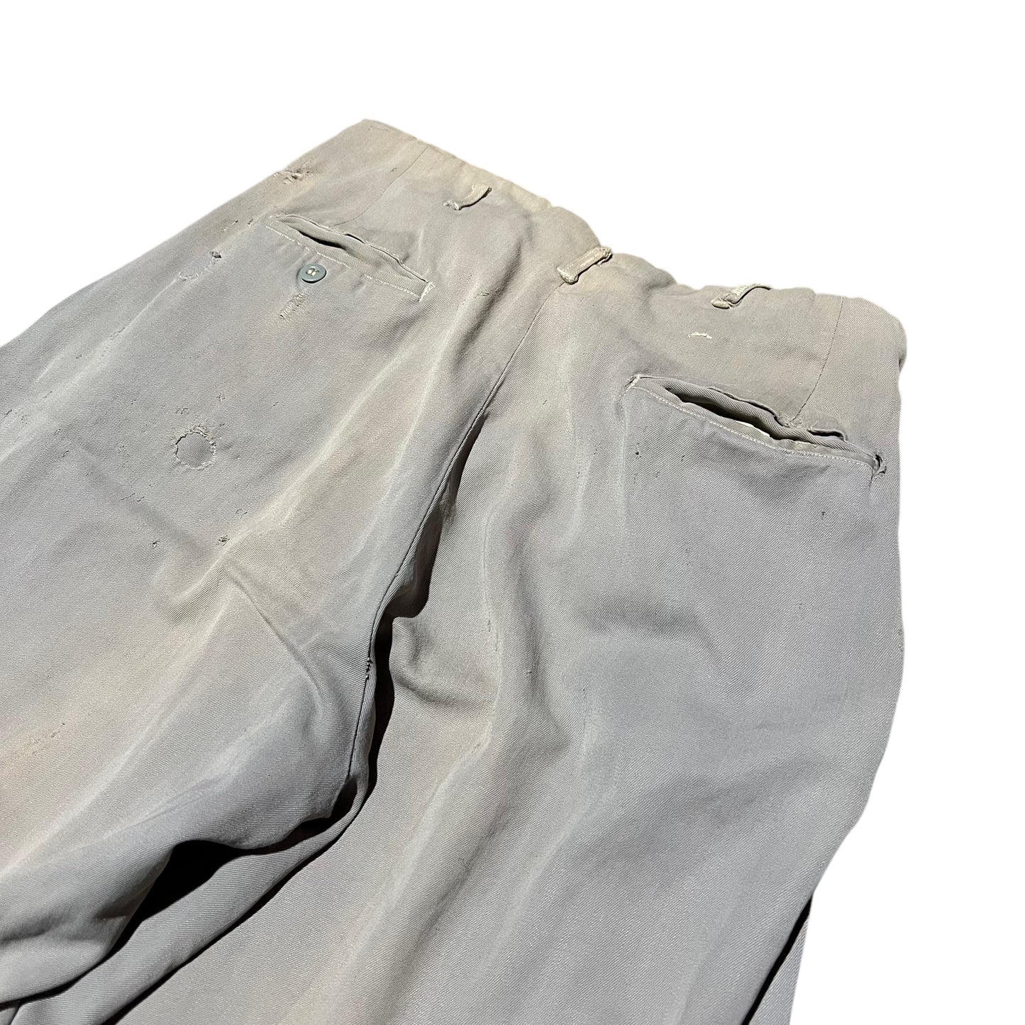 1940s 1950s Gray rayon pleated pants (29w)