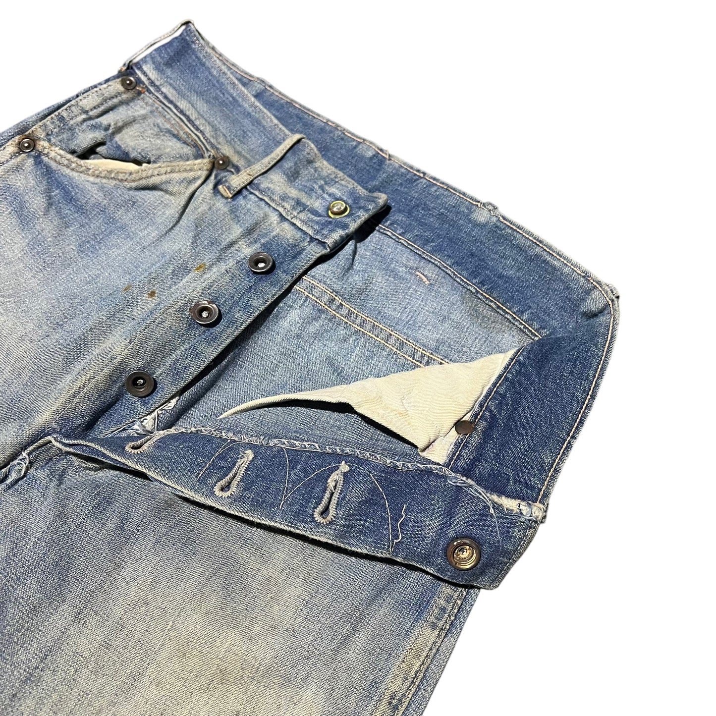 1940s Tractor donut button fly denim jeans (26w)