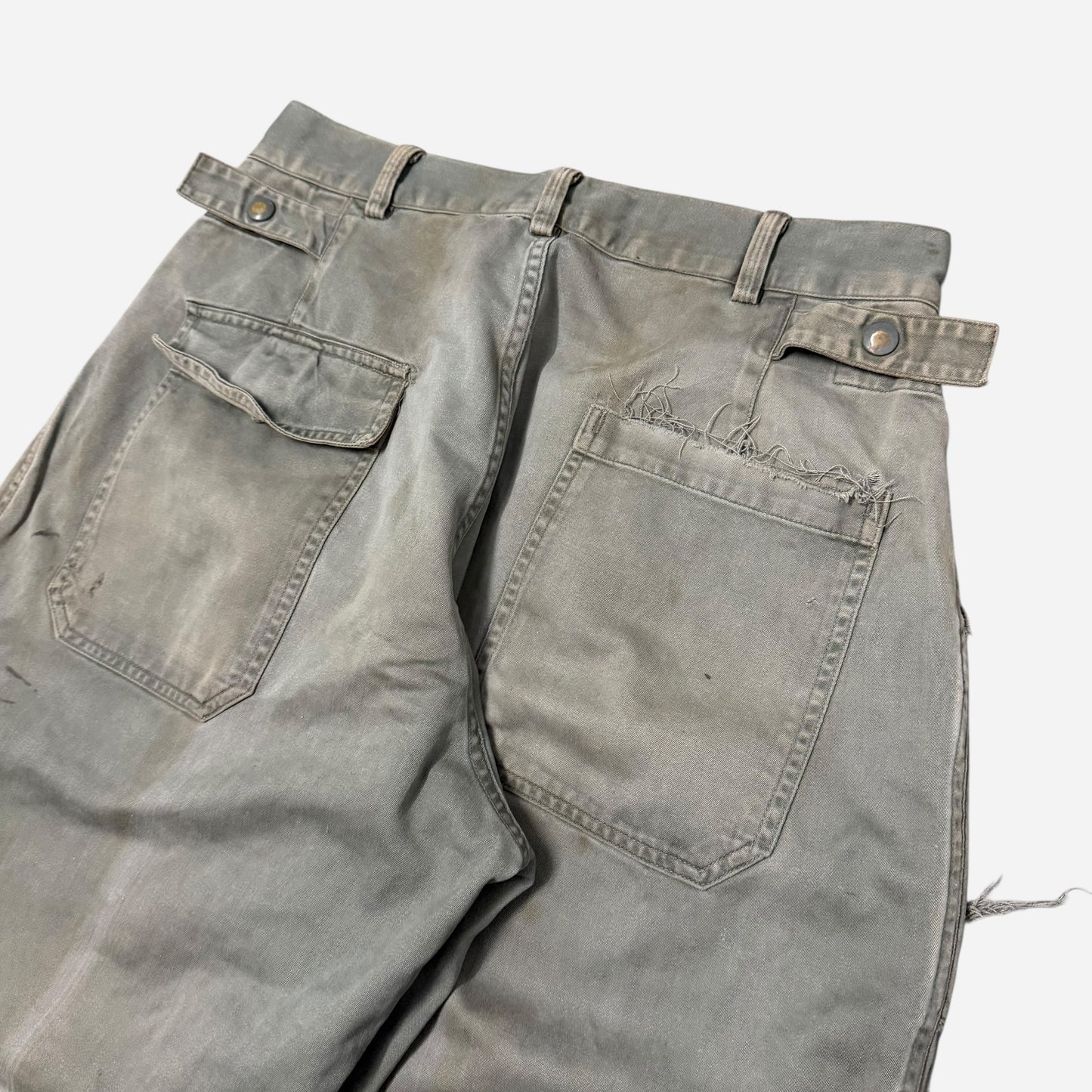 1950s USAF distressed mechanic fatigue pants (30w)