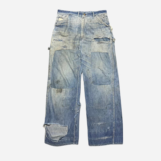 1950s Hercules repaired denim carpenter jeans (34w)