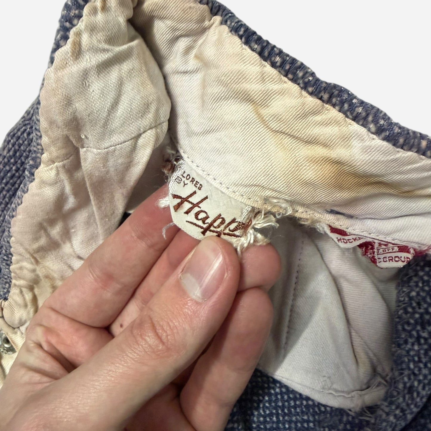 1940s Purple cotton texturoy pattern and pants (28w)