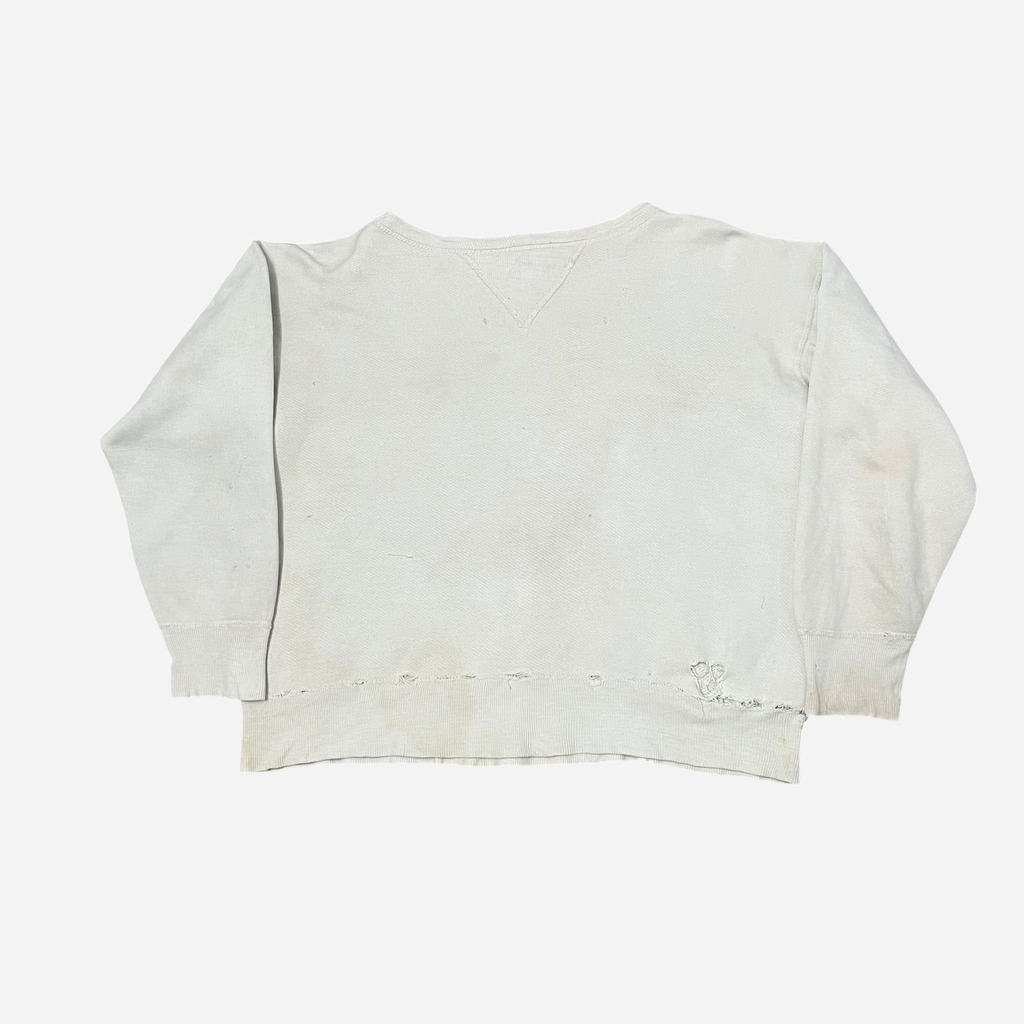 1950s White double V sweatshirt (M/L)