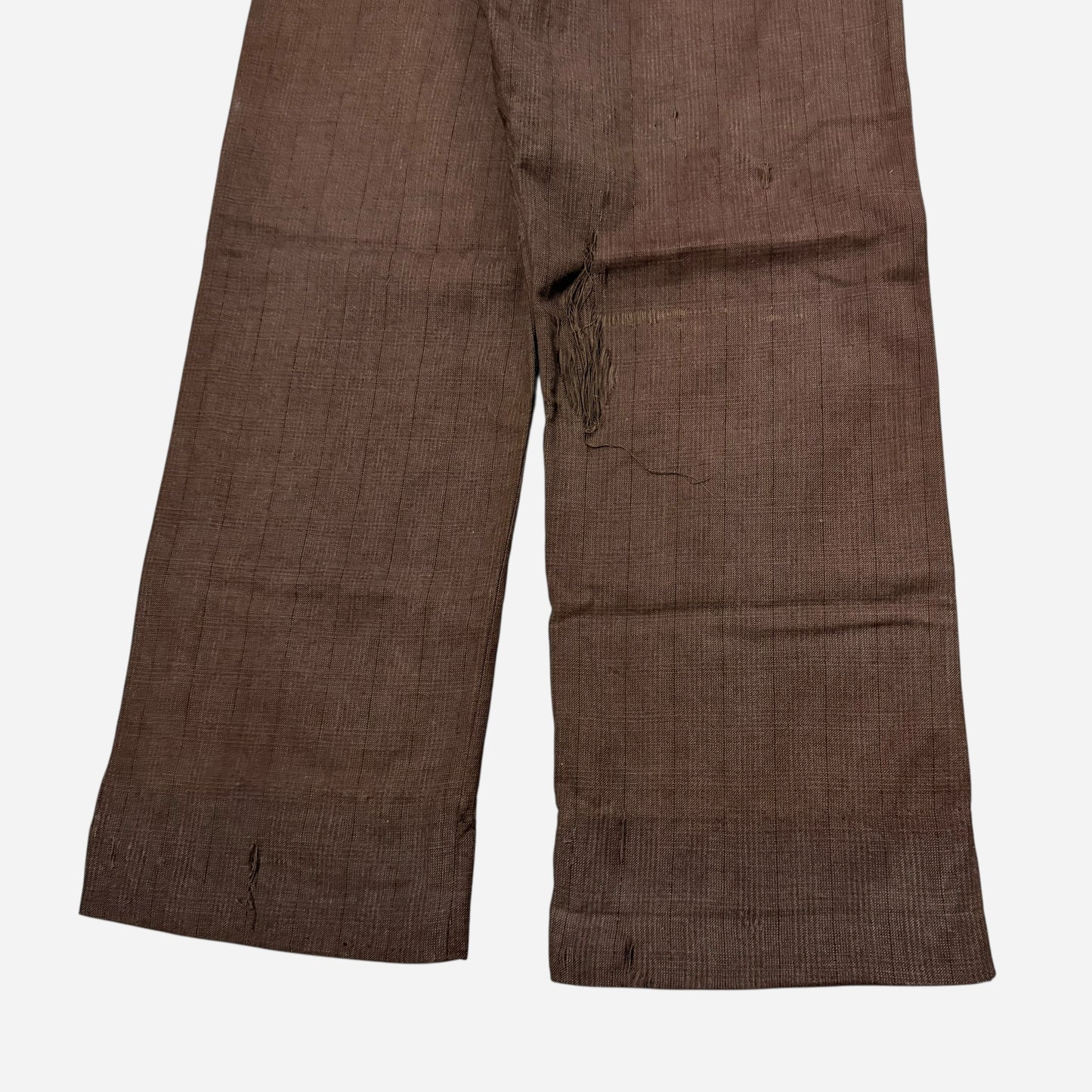 1930s Brown wool pattern side cinch pants (34w)