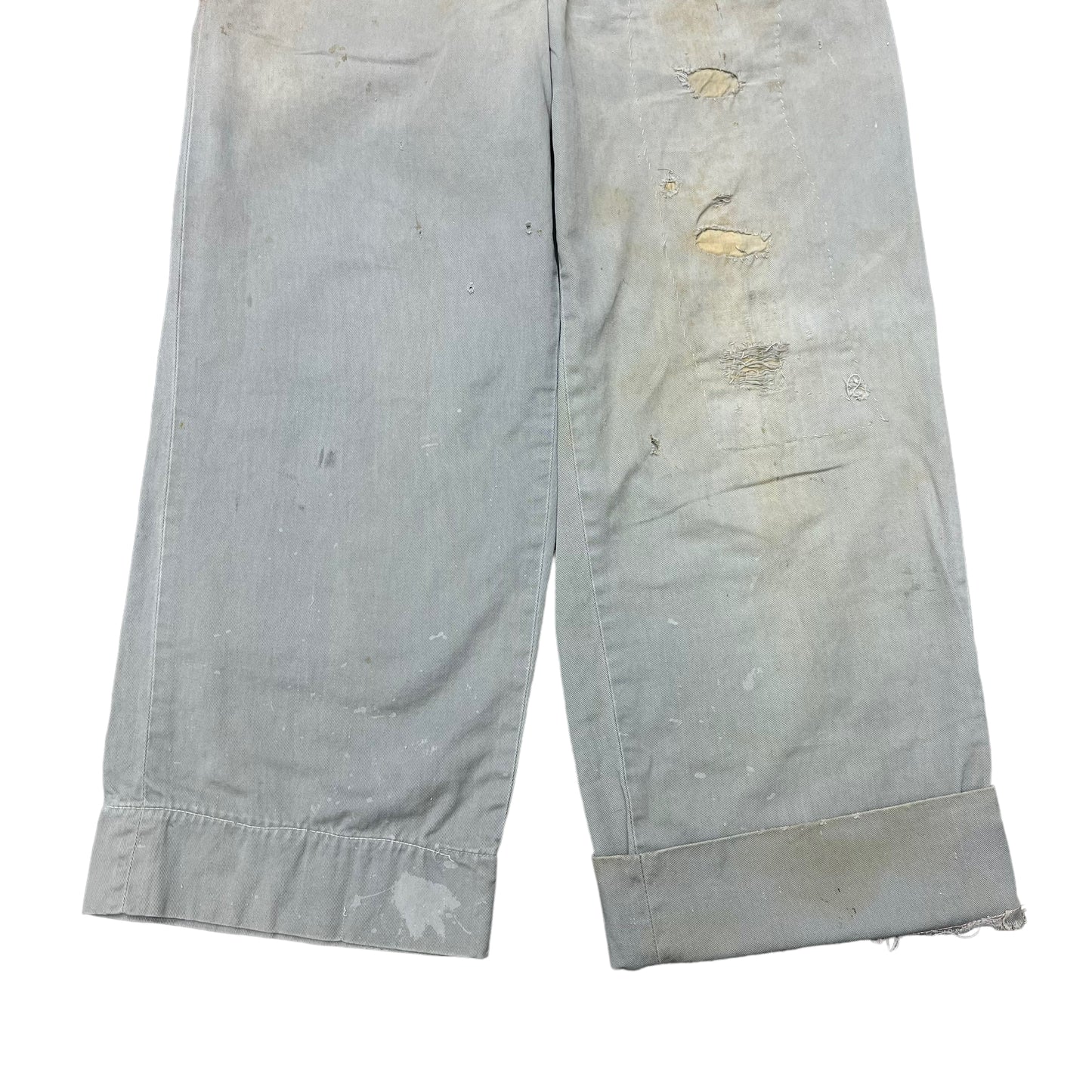 1950s Grey sail cloth work pants (28w)