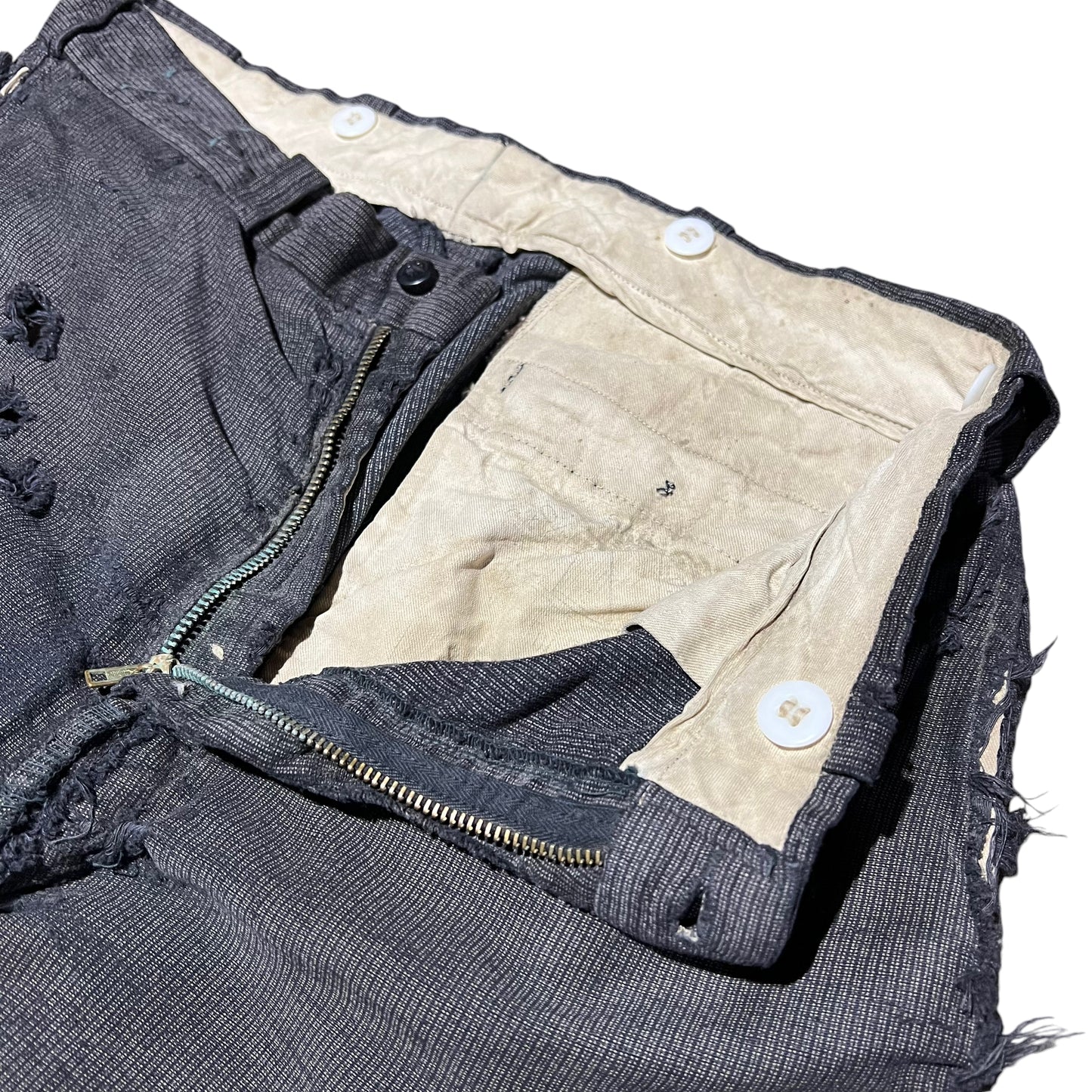 1950s As-is salt and pepper coltex moleskin work pants (32w)