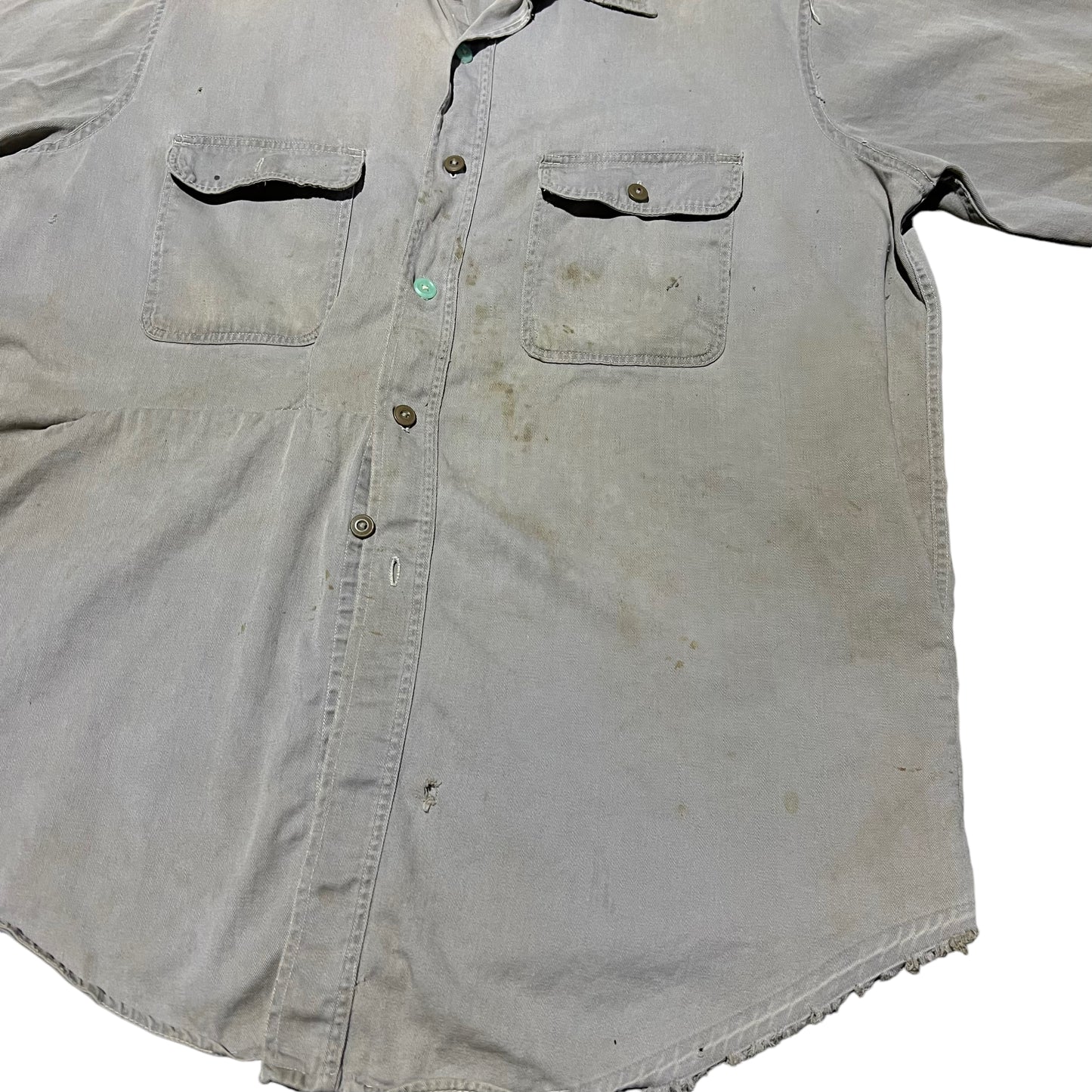 1950s Trenton grey cotton work shirt (M/L)