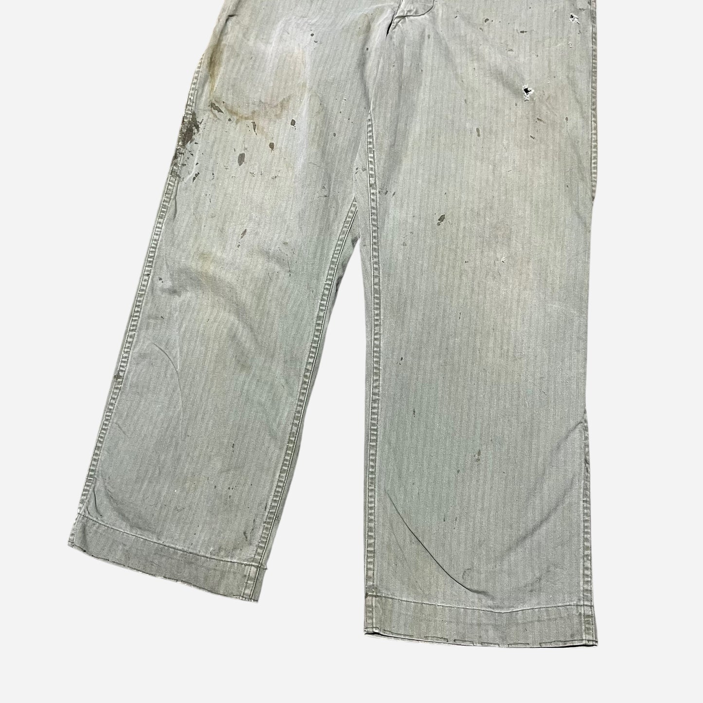 1940s US army 13 star button fly green hbt pants (32w)