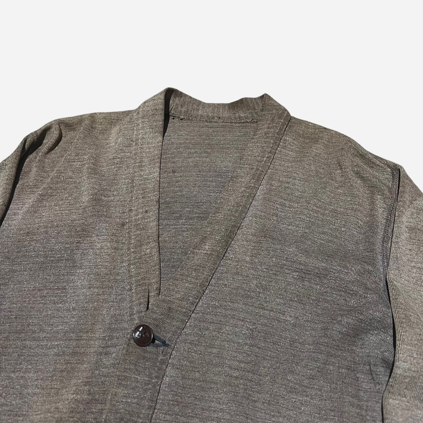 1940s Brown cotton cardigan (M/L)