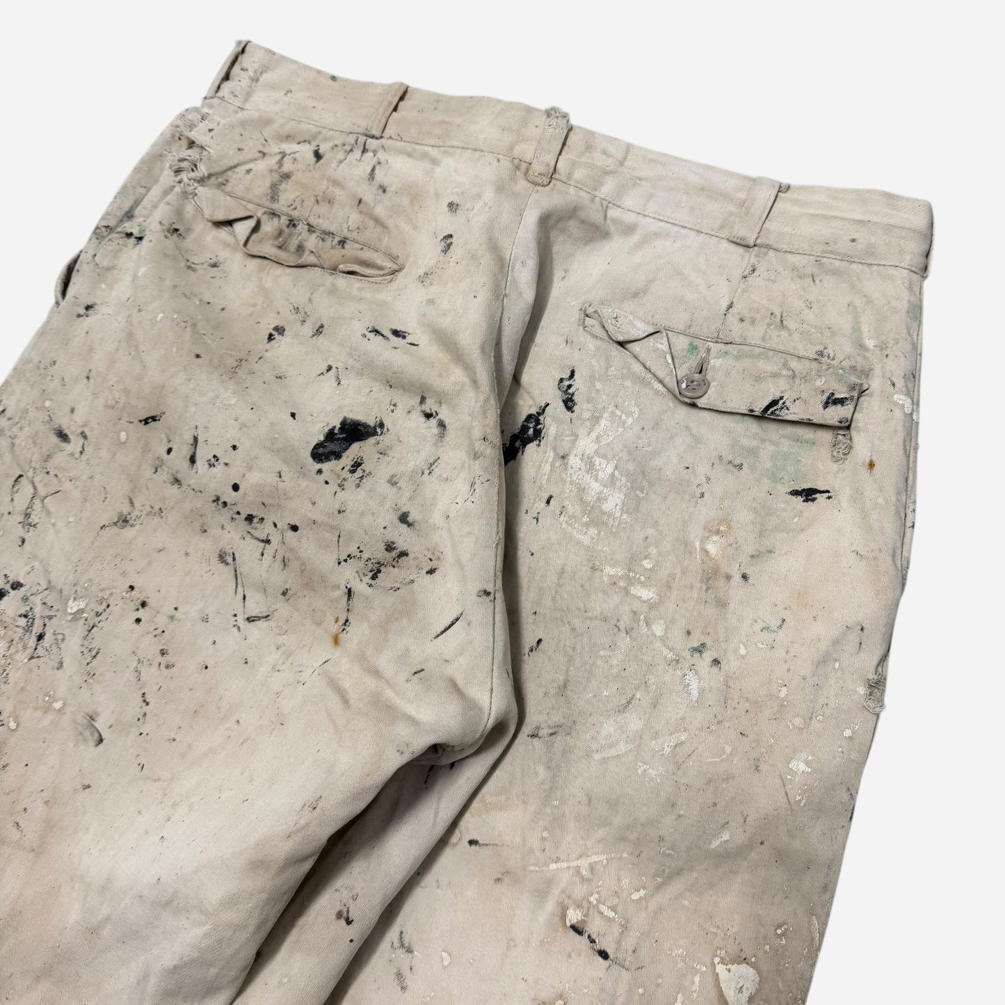 1960s Cotton paint splattered pants (30w)