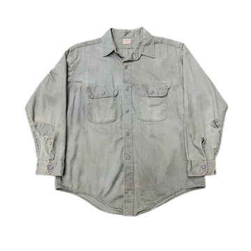 1950s Grey cotton work shirt (L)