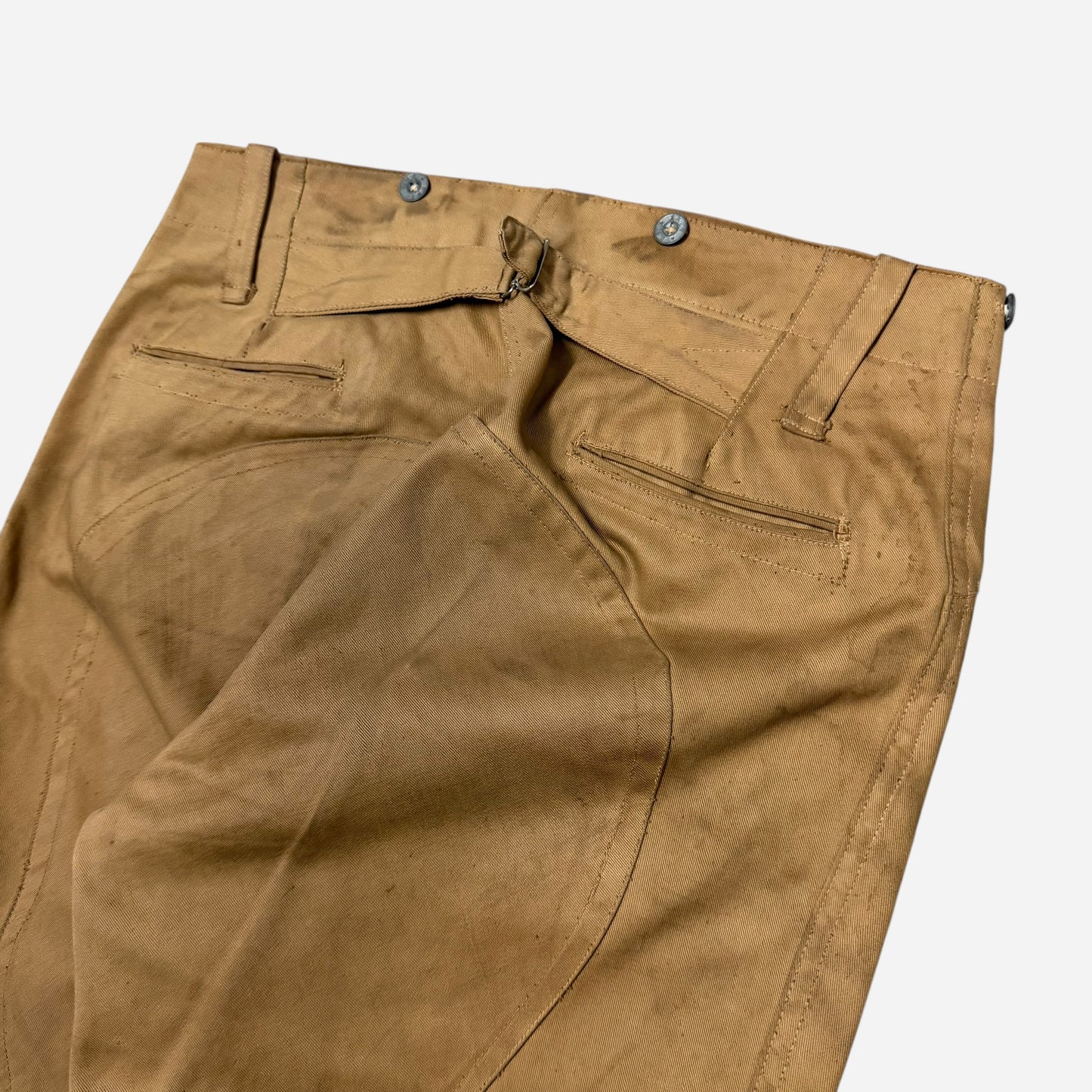 1910s WW1 US Army zinc button khaki jodhpurs (34w)