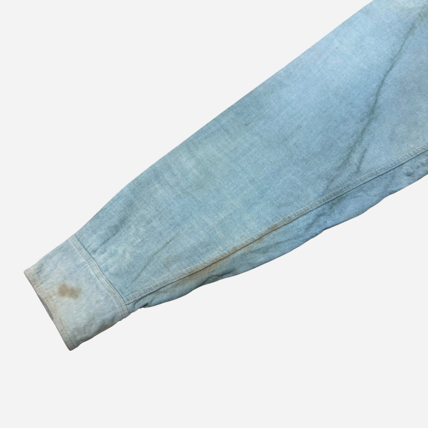 1930s Anvil sun faded cotton moleskin work shirt (M)