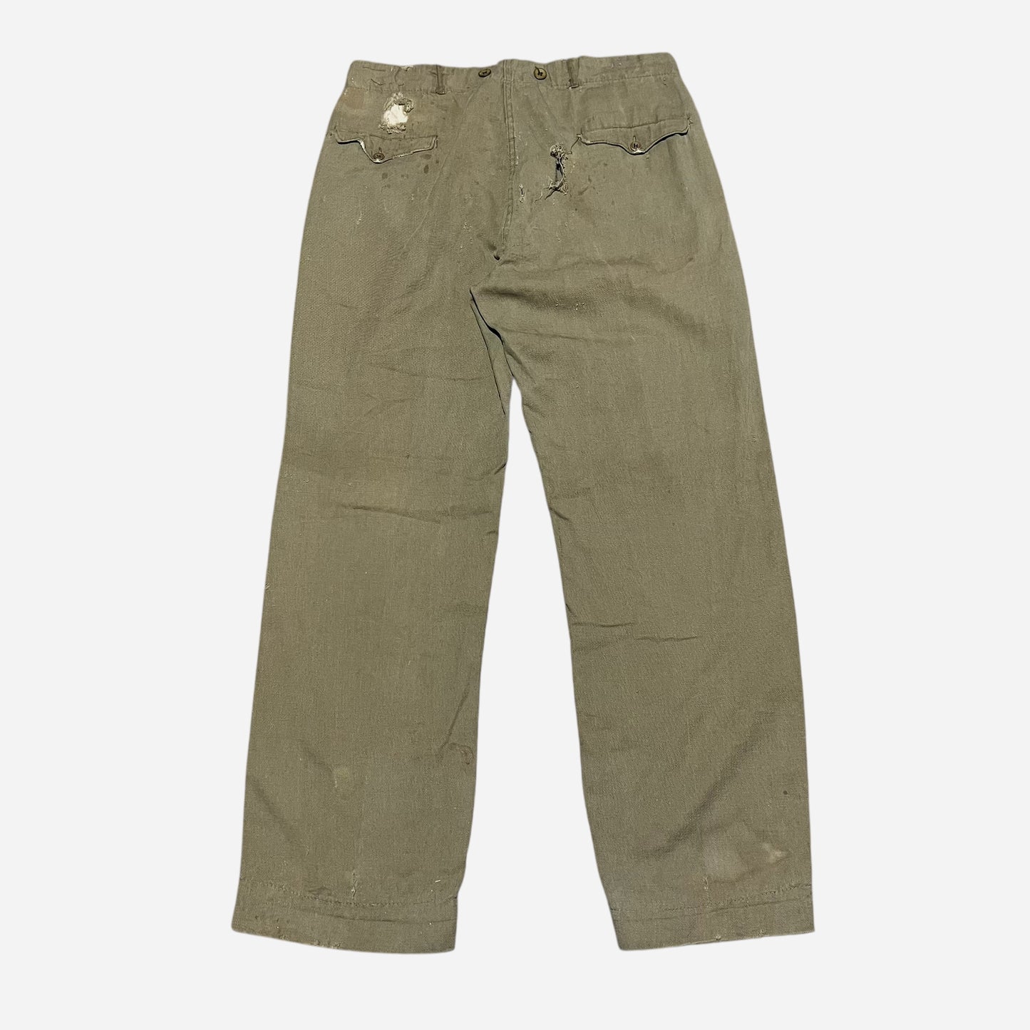 1920s Green linen/cotton work pants (36w)