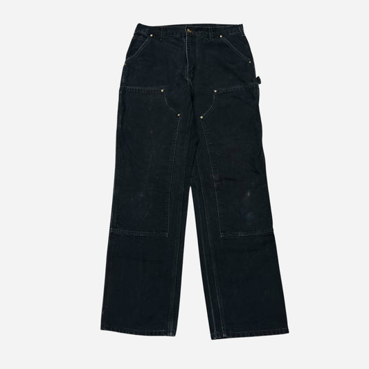 1990s Black Carhartt double knee pants (32w)