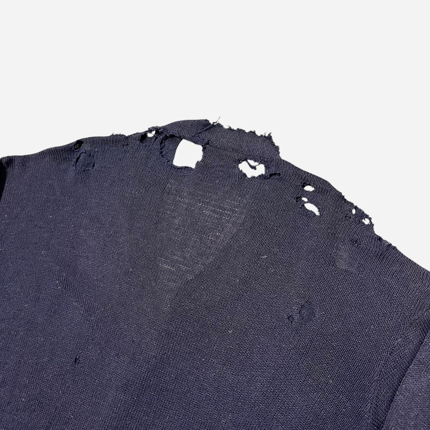 1930s Dark navy cotton cardigan (L)