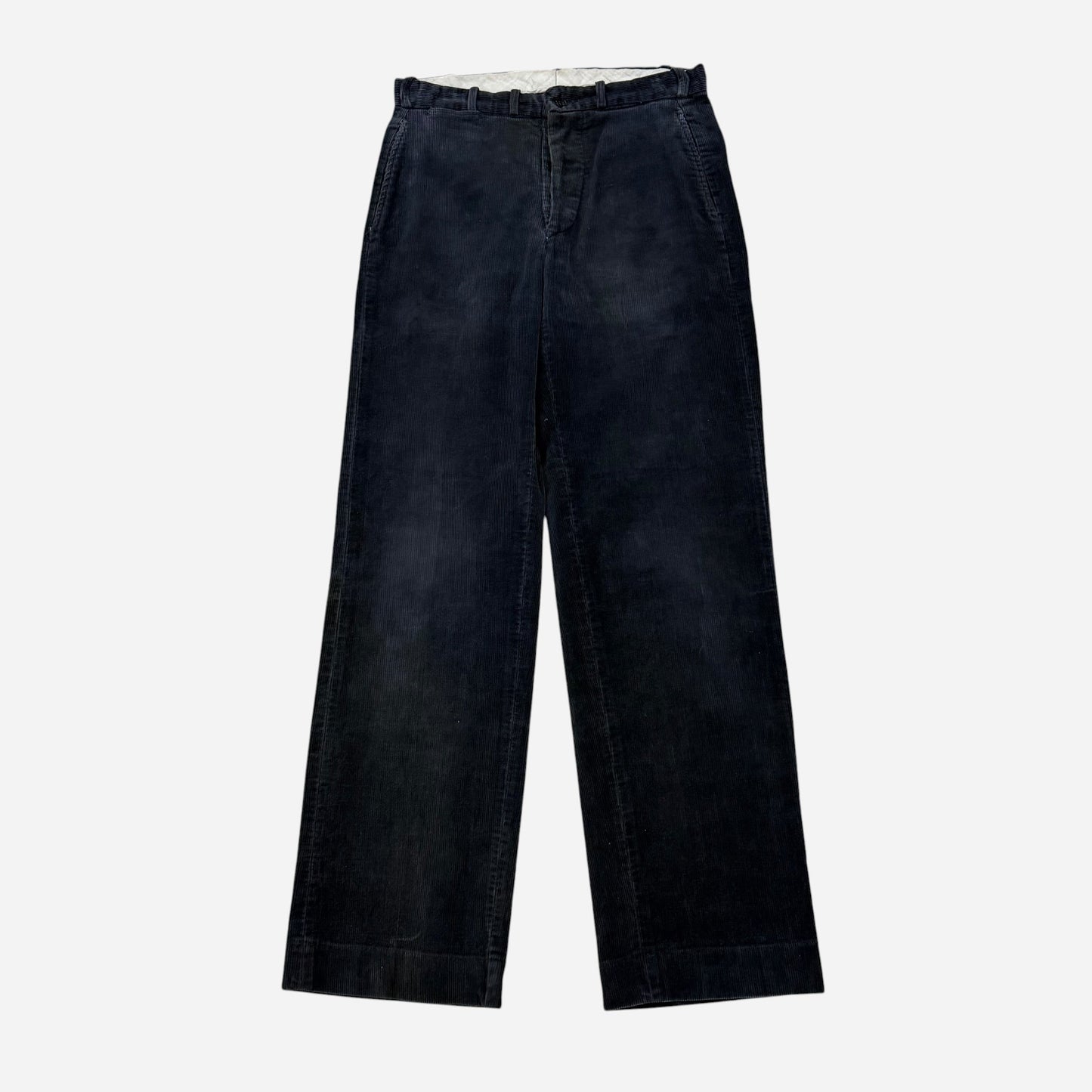 1940s Black button fly corduroy pants (31w)