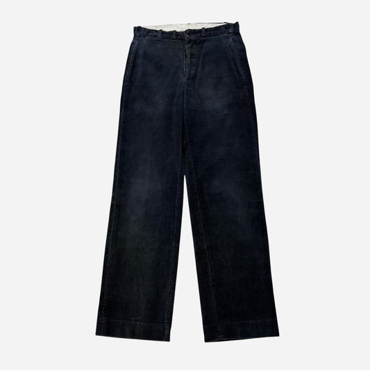 1940s Black button fly corduroy pants (31w)