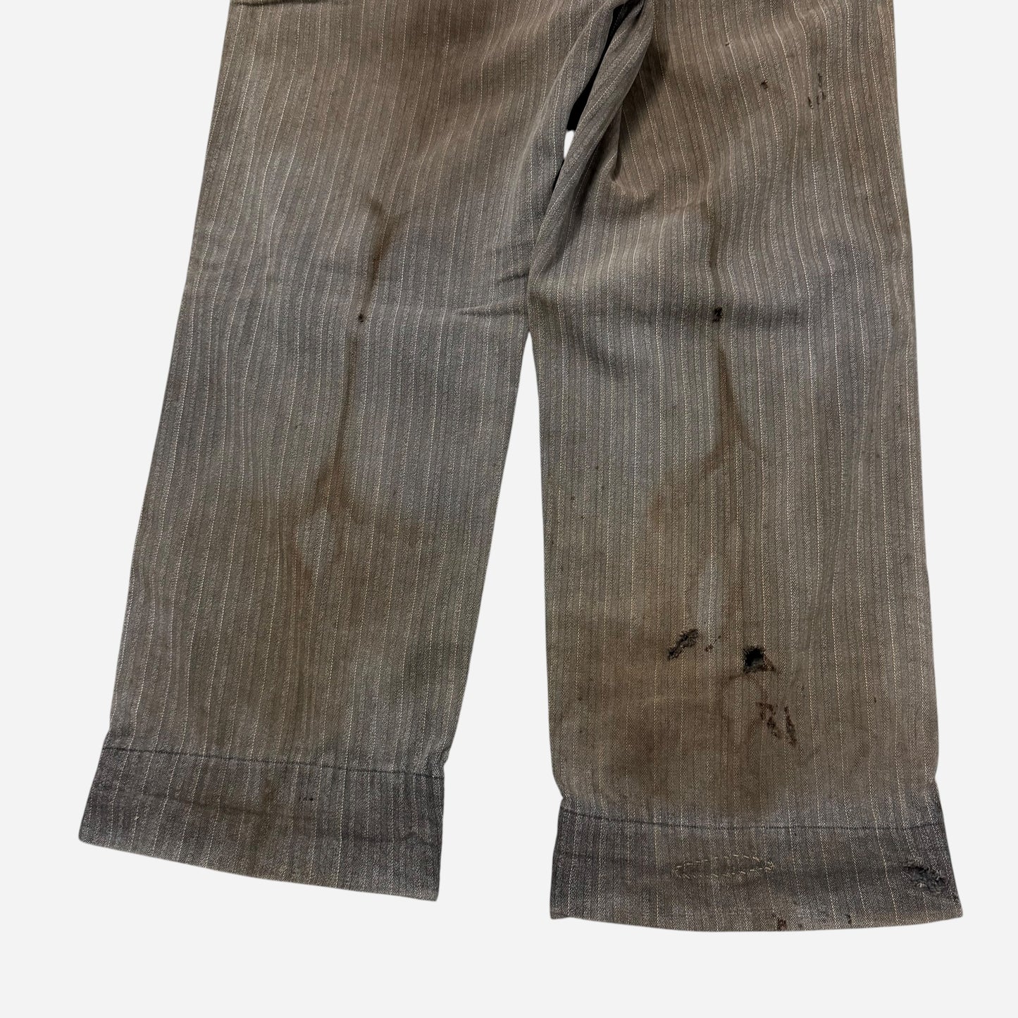 1950s Lee striped salt & pepper cotton button fly work pants (36w)