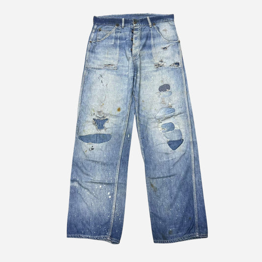 1930s Fatigue pocket repaired denim jeans (34w)