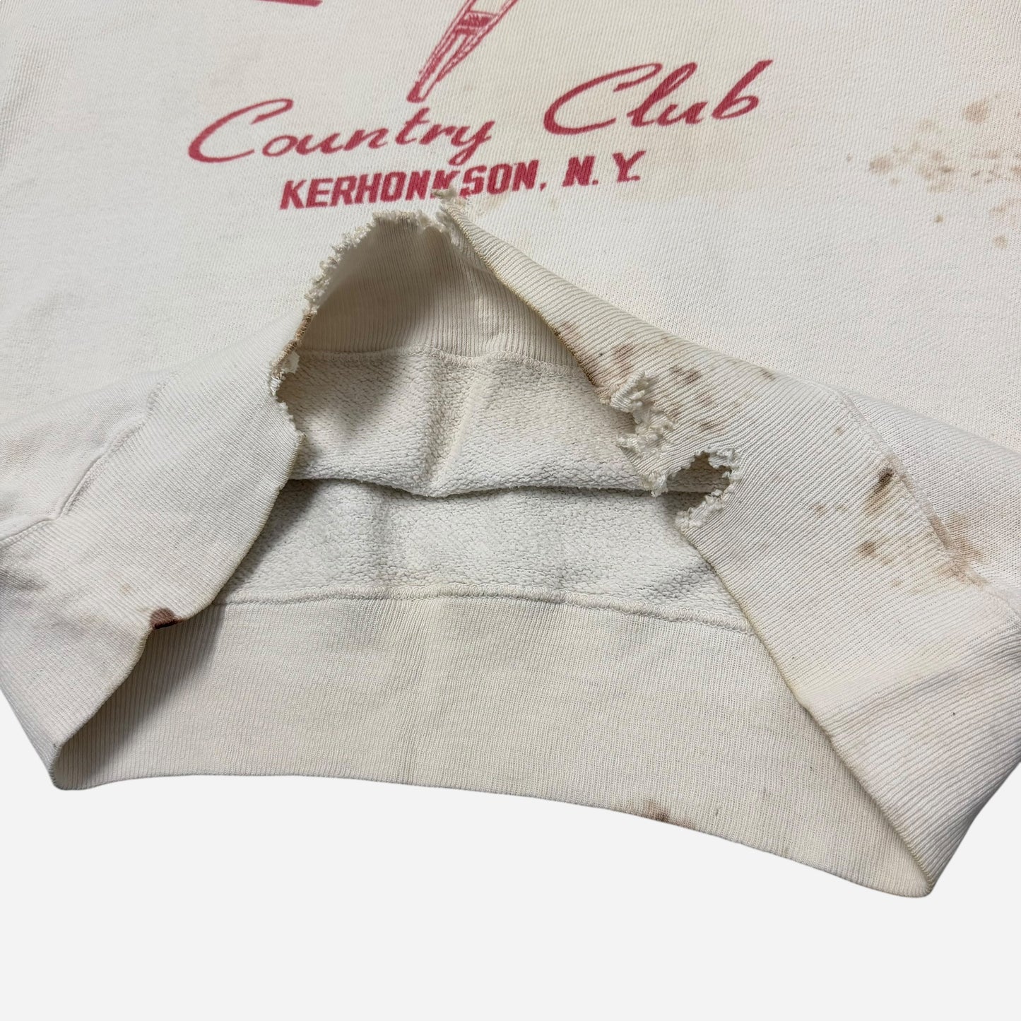 1950s Peg leg print sweatshirt (L)