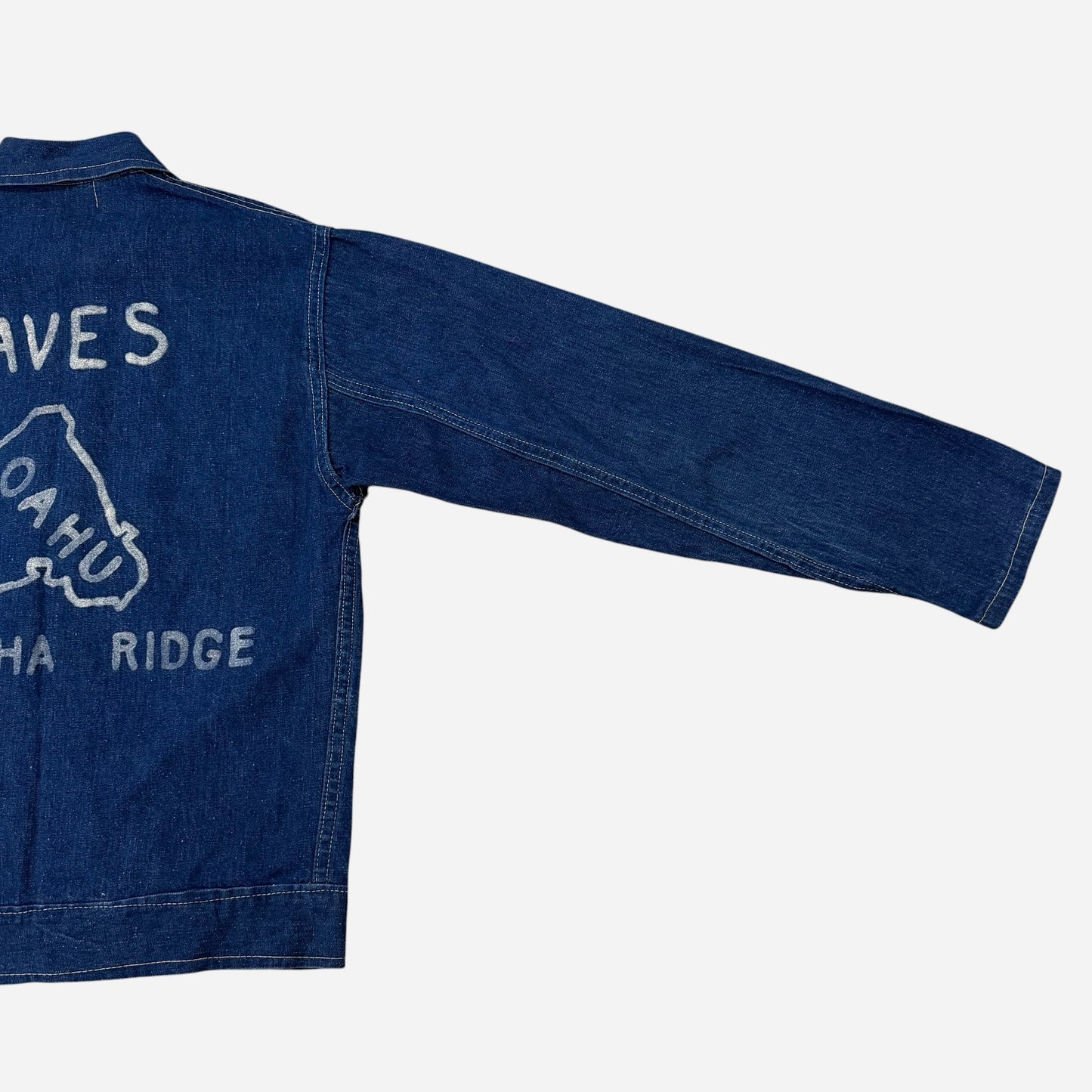1940s USN W.A.V.E.S single pocket denim work jacket + sweatshirt (S/M)