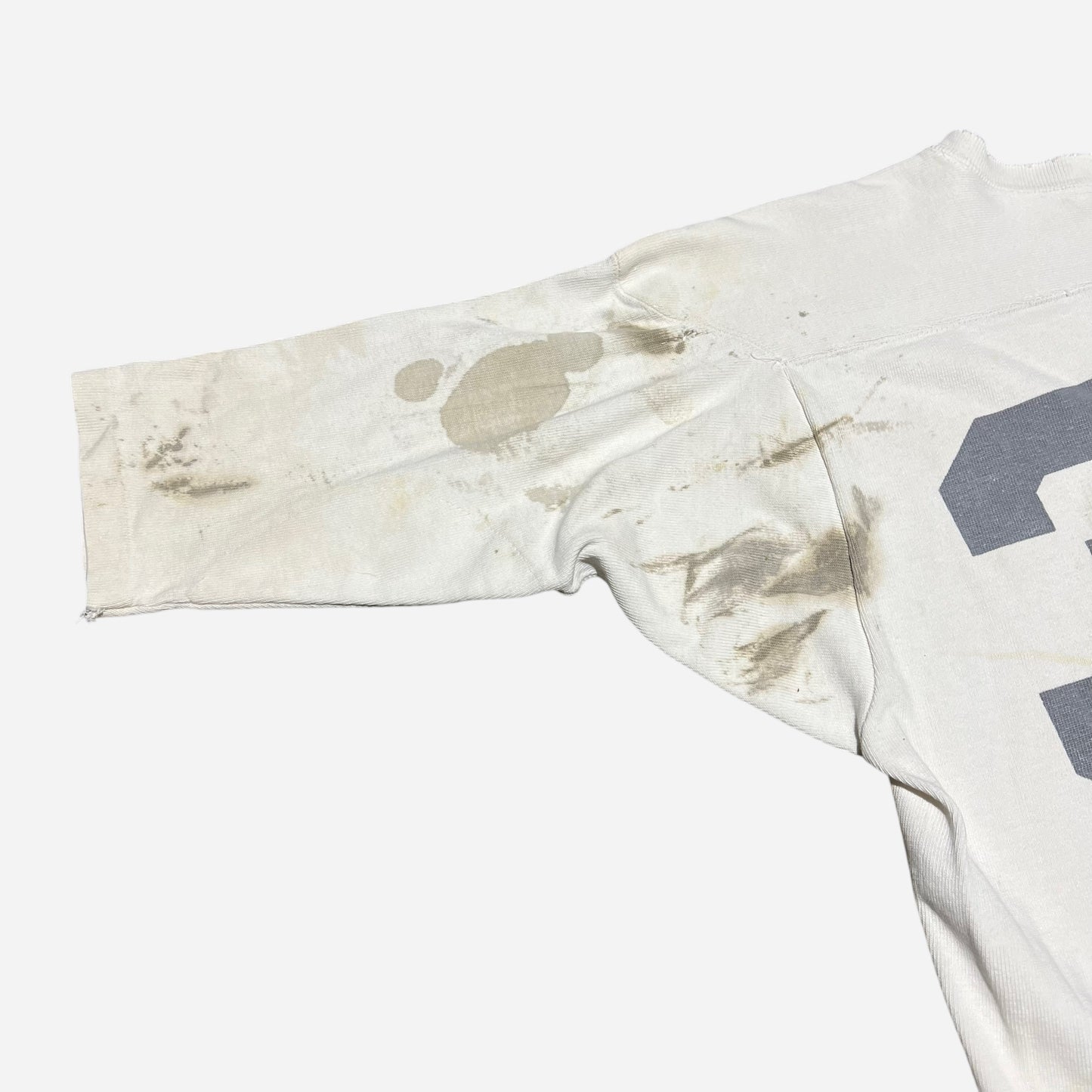 1940s 1950s White cotton jersey shirt (L)