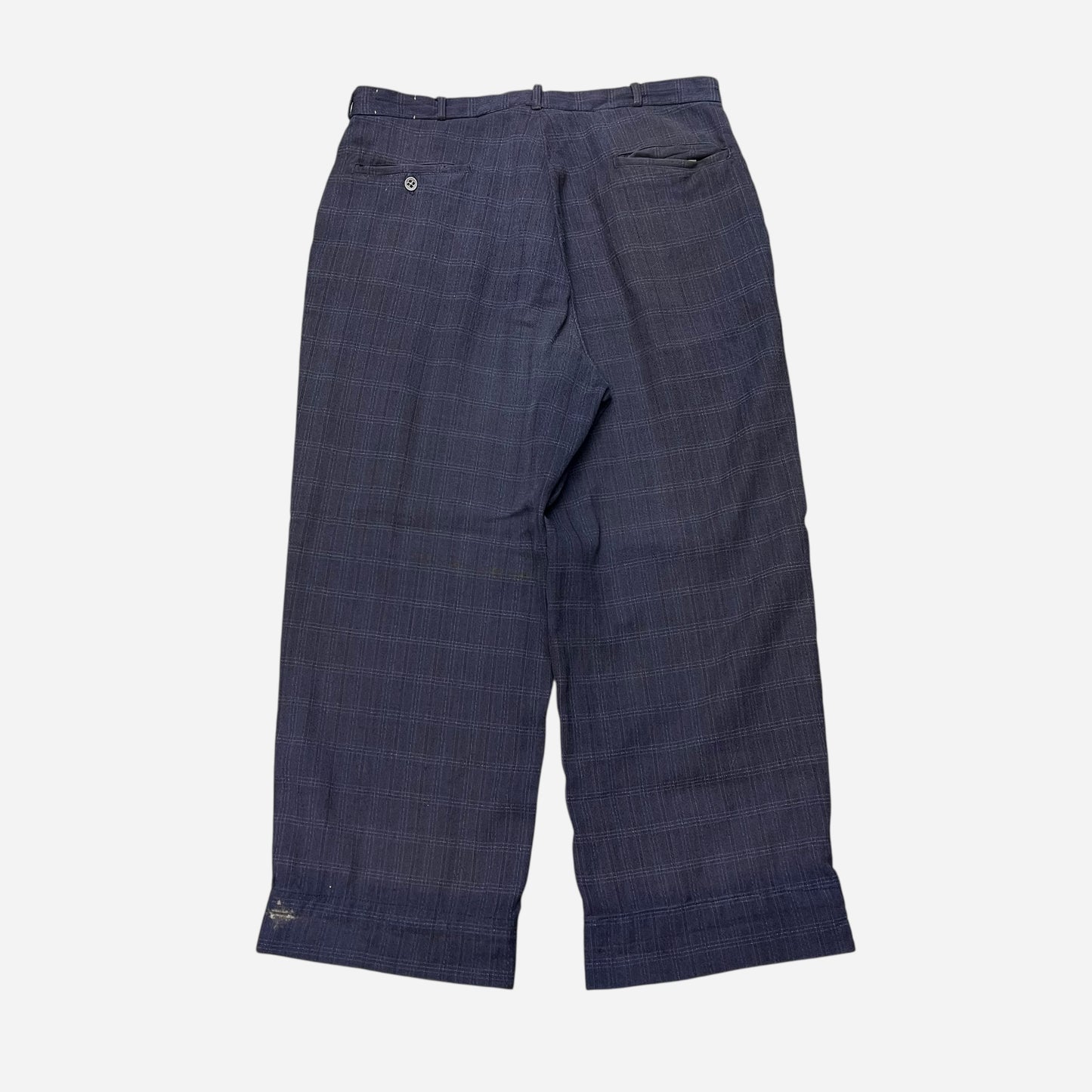 1930s Panama brand navy wool pattern pants (32w)