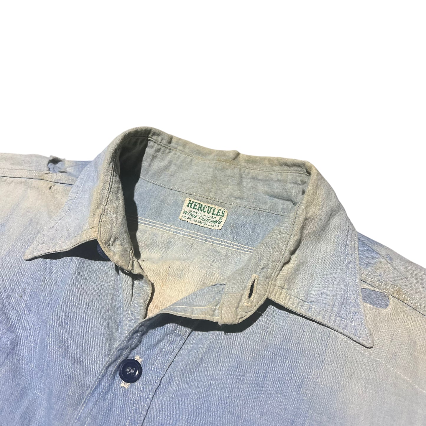 1940s 1950s Hercules chambray (M/L)