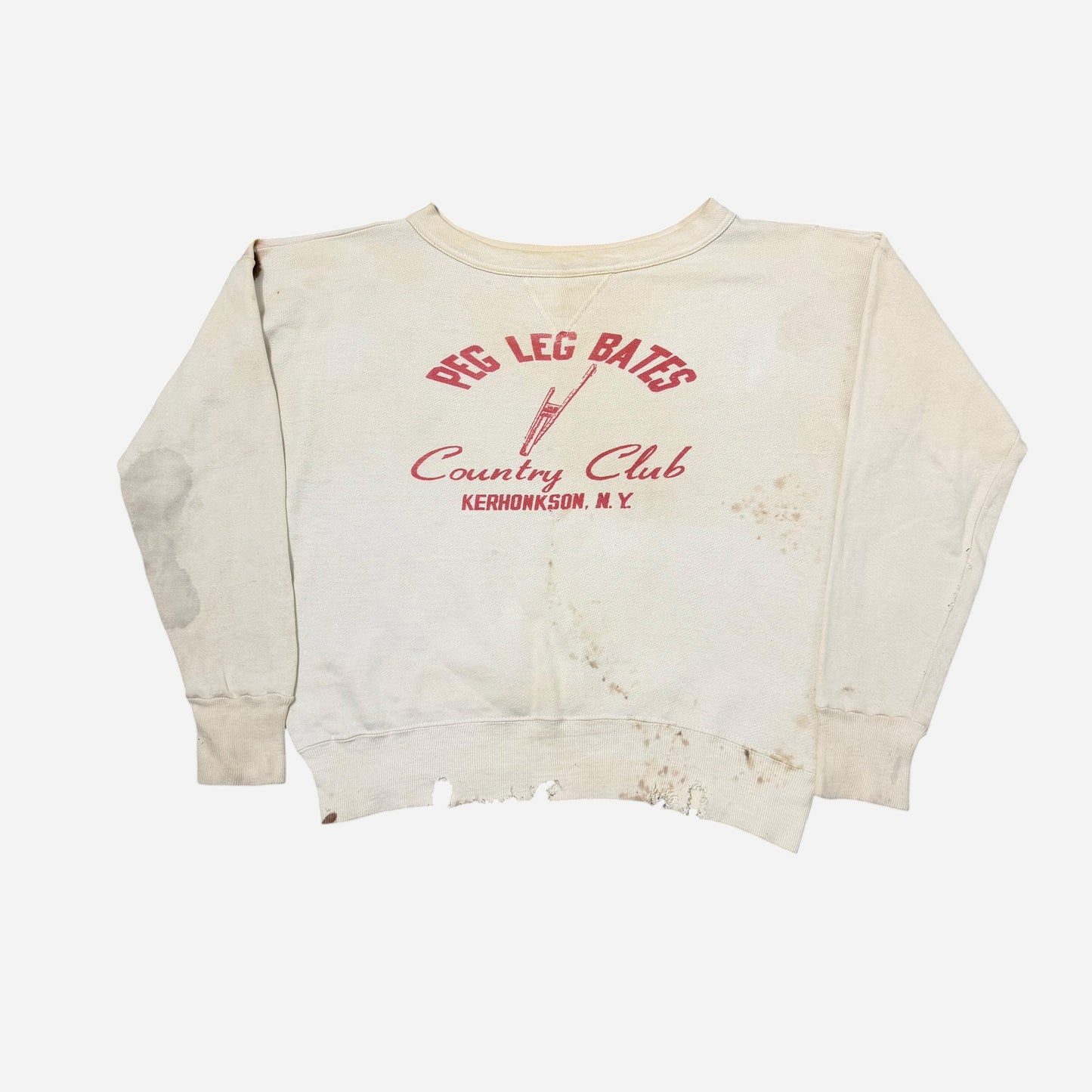 1950s Peg leg print sweatshirt (L)