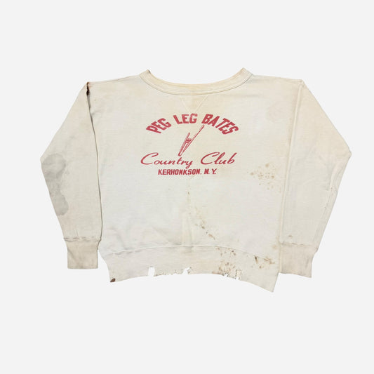 1950s Peg leg print sweatshirt (L)