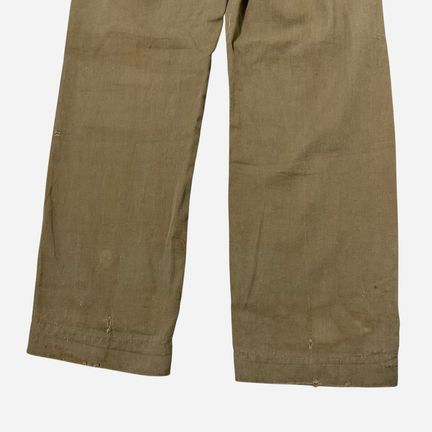 1930s Green light cotton button fly pants (36w)