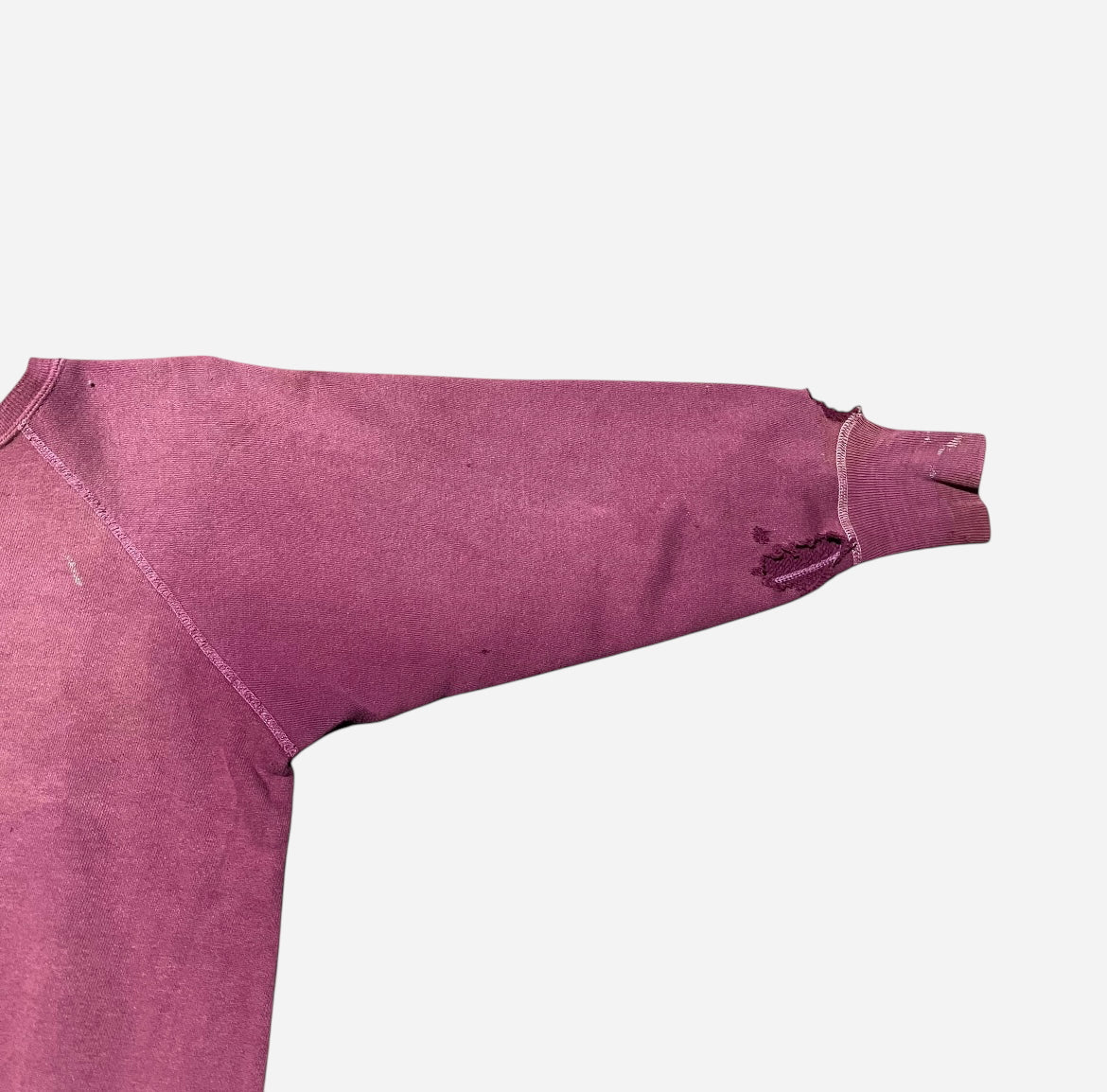 1950s Burgundy red bulldog high school sweatshirt (S)