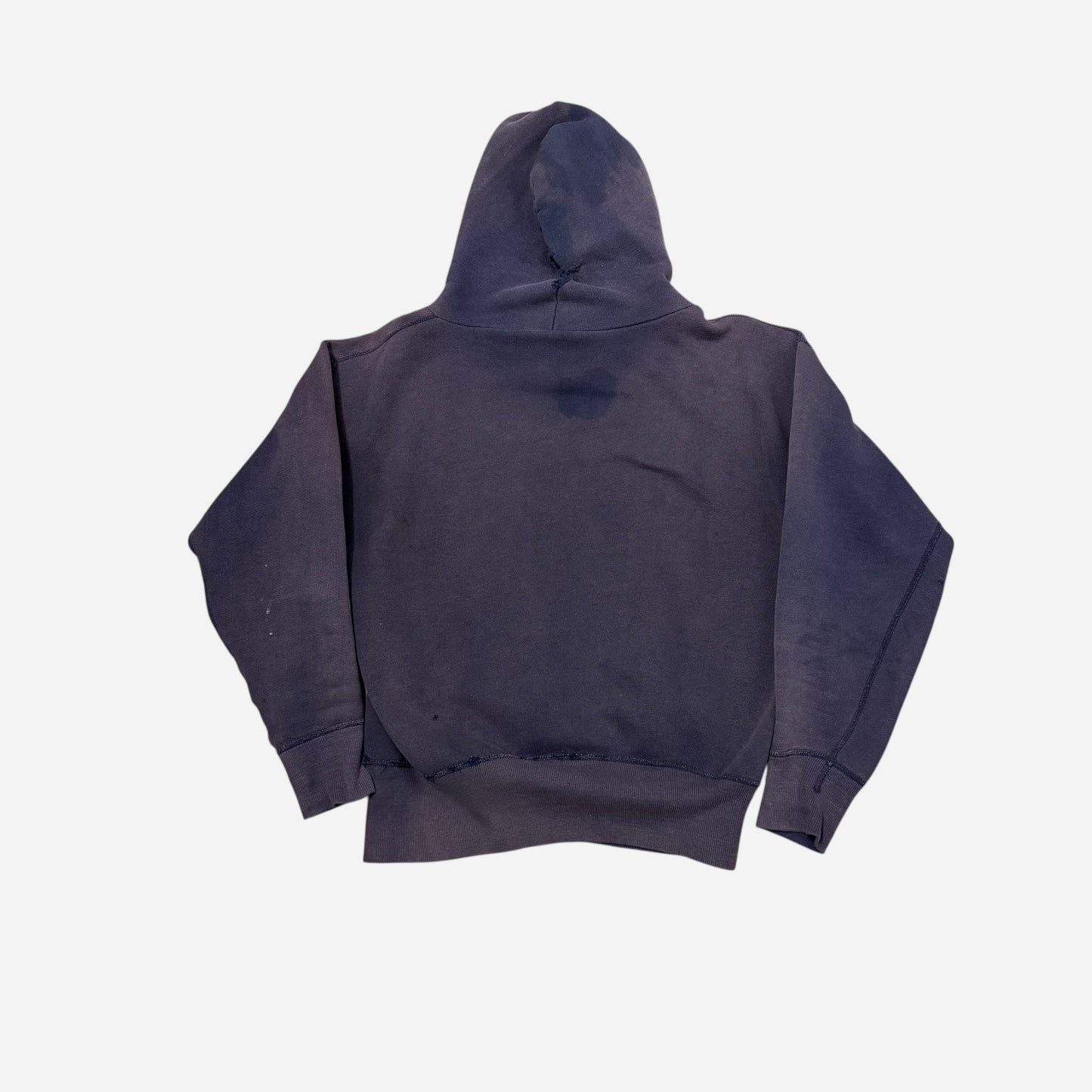 1950s Sun faded blue/purple thermal hoodie sweatshirt (M)