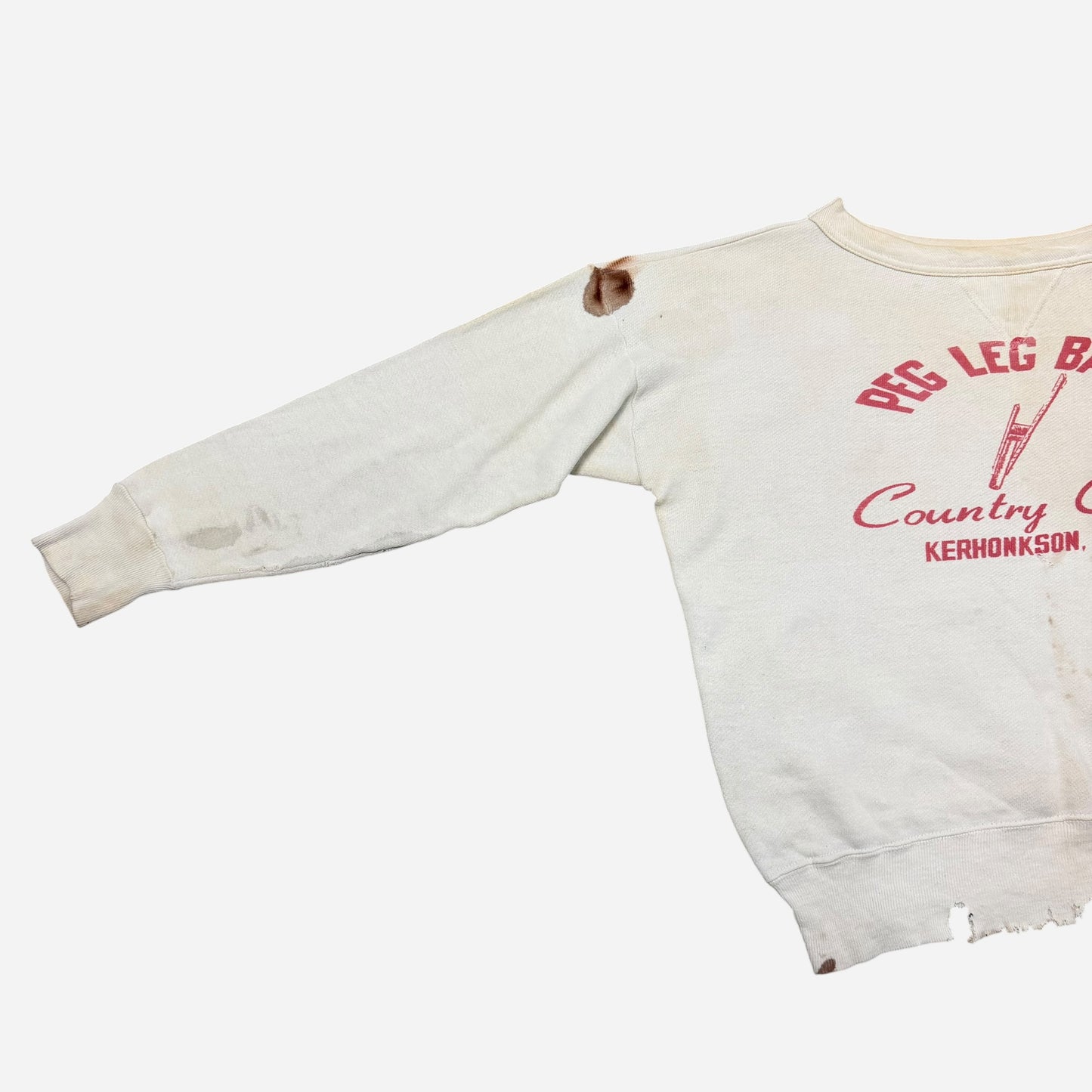 1950s Peg leg print sweatshirt (L)