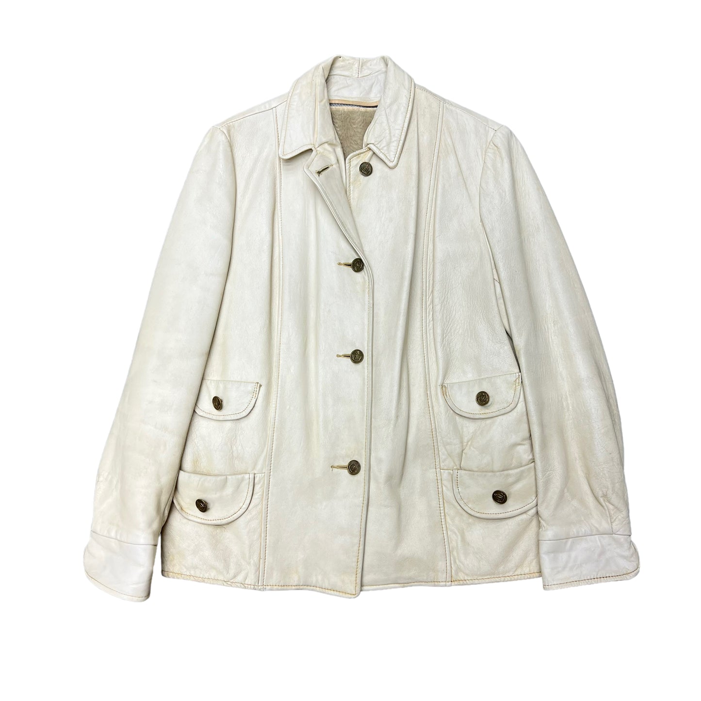 1950s Women’s white leather jacket