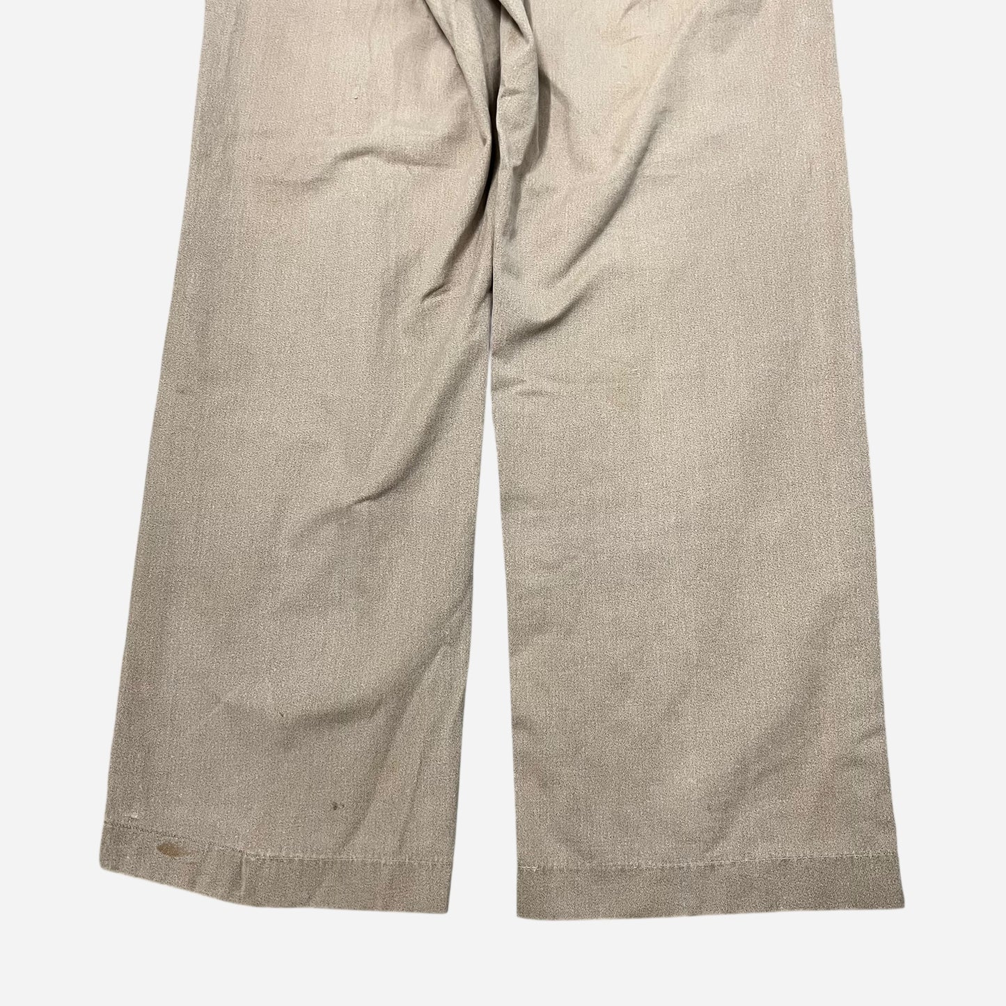 1940s Rodeo modified brown chambray button fly pants (32w)