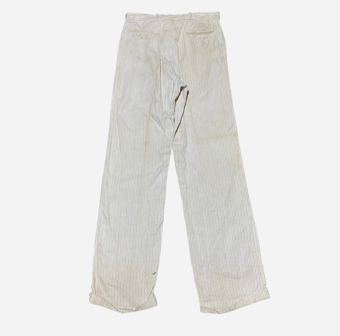 1930s 1940s White ribbed summer pants (30w)