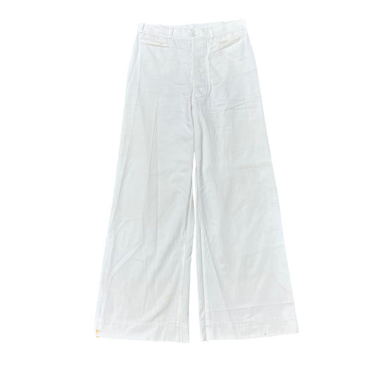 1940s USN white flared sailor pants (28w)