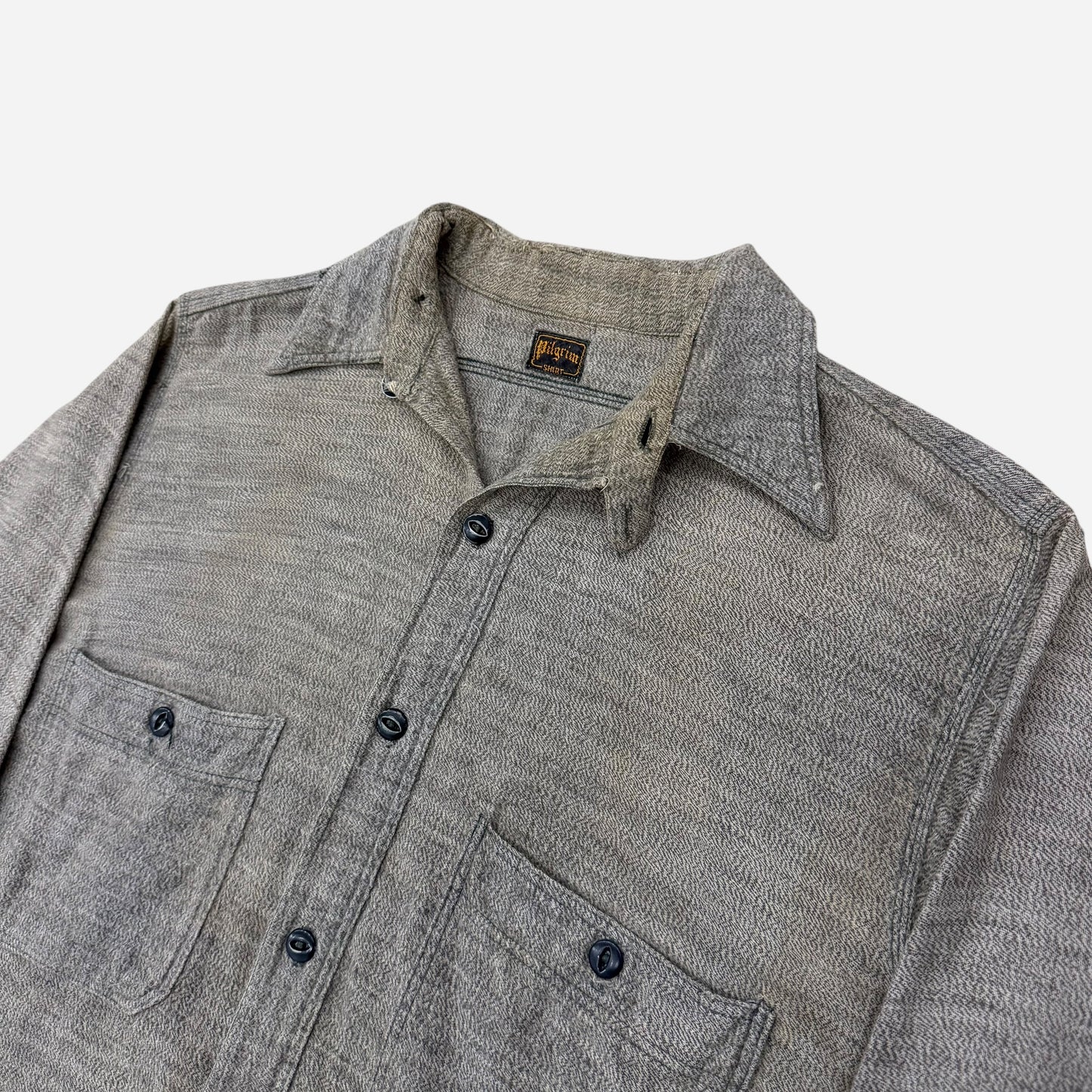 1930s Pilgrim chinstrap cotton flannel work shirt (M/L)