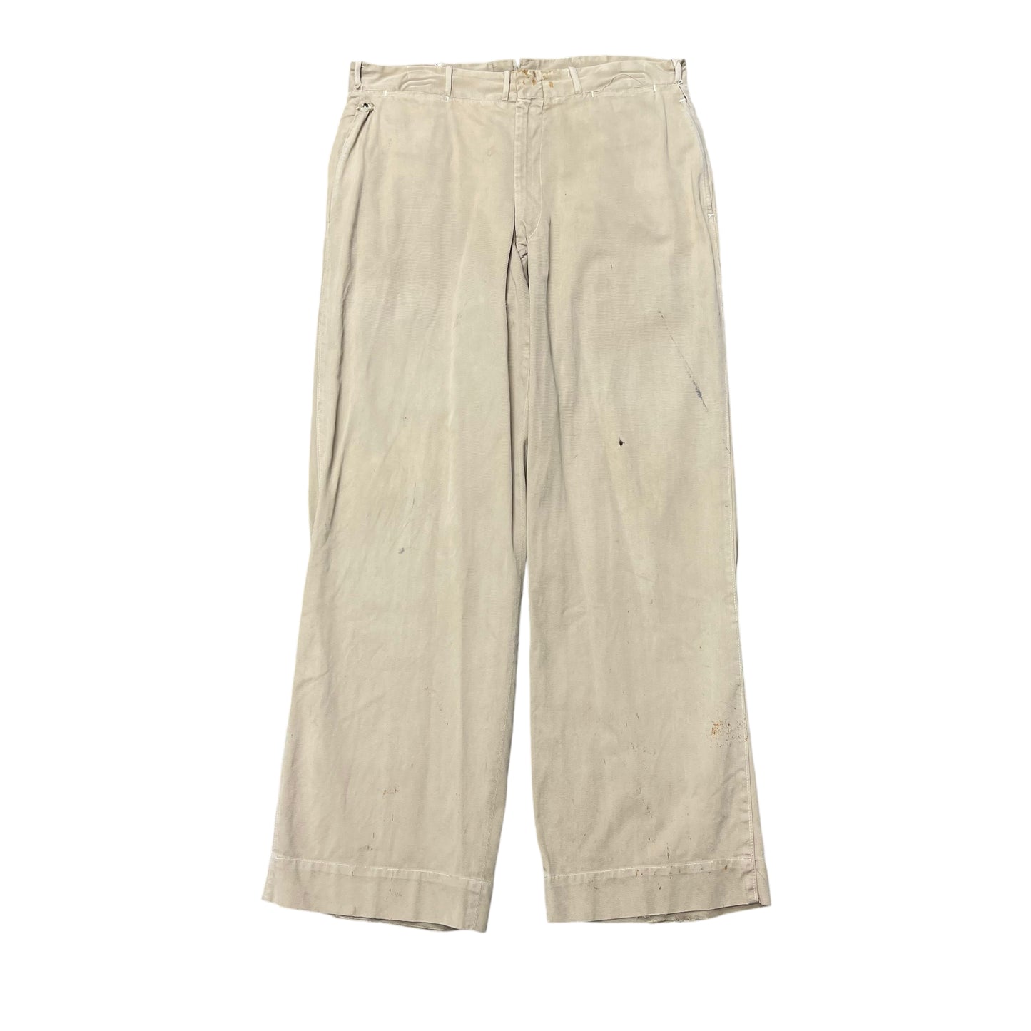 1940s Khaki USN worn chinos (33w)